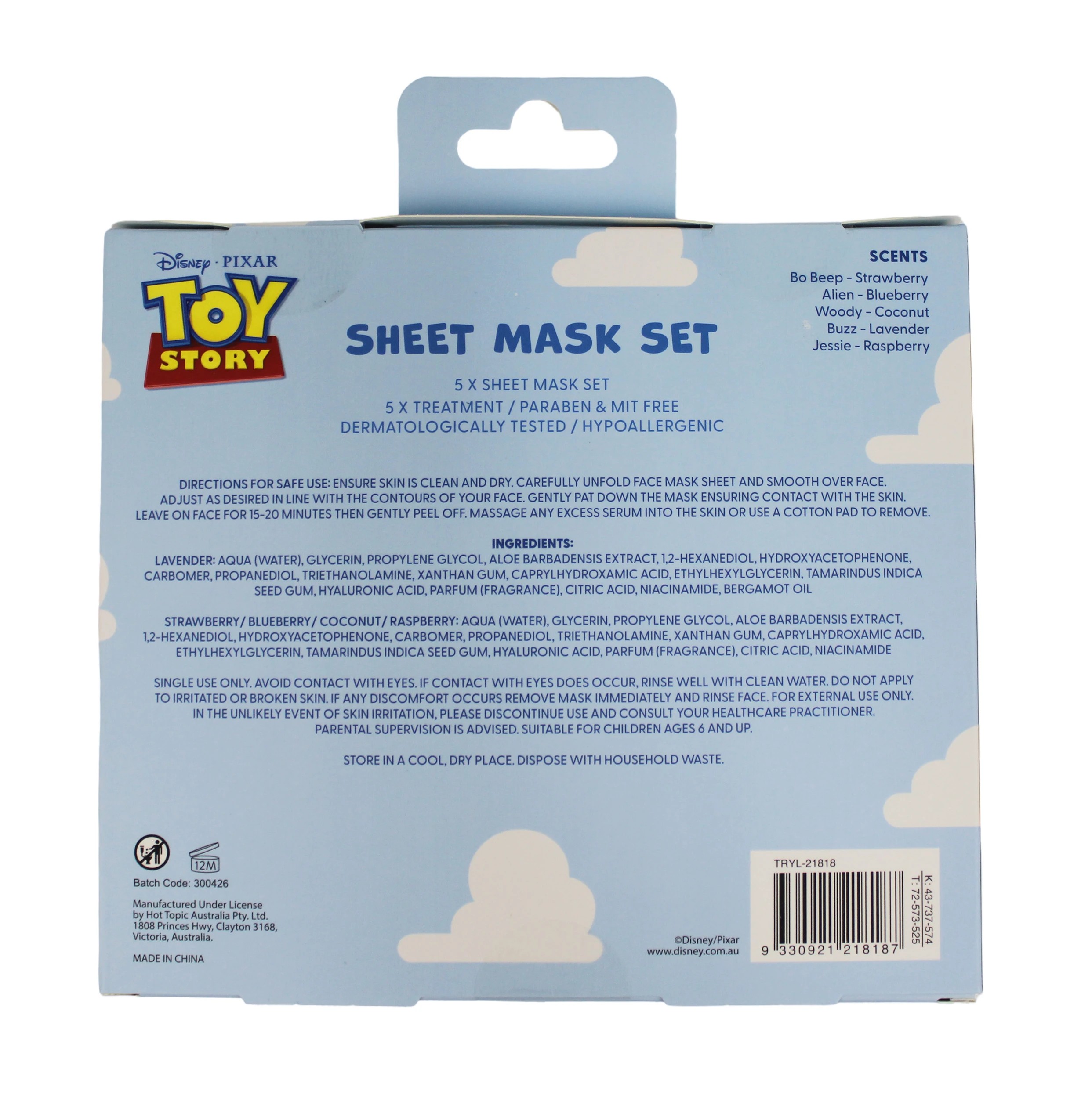4 Disney Pixar Toy Story 5 Piece Sheet Mask Set, 4 of 4