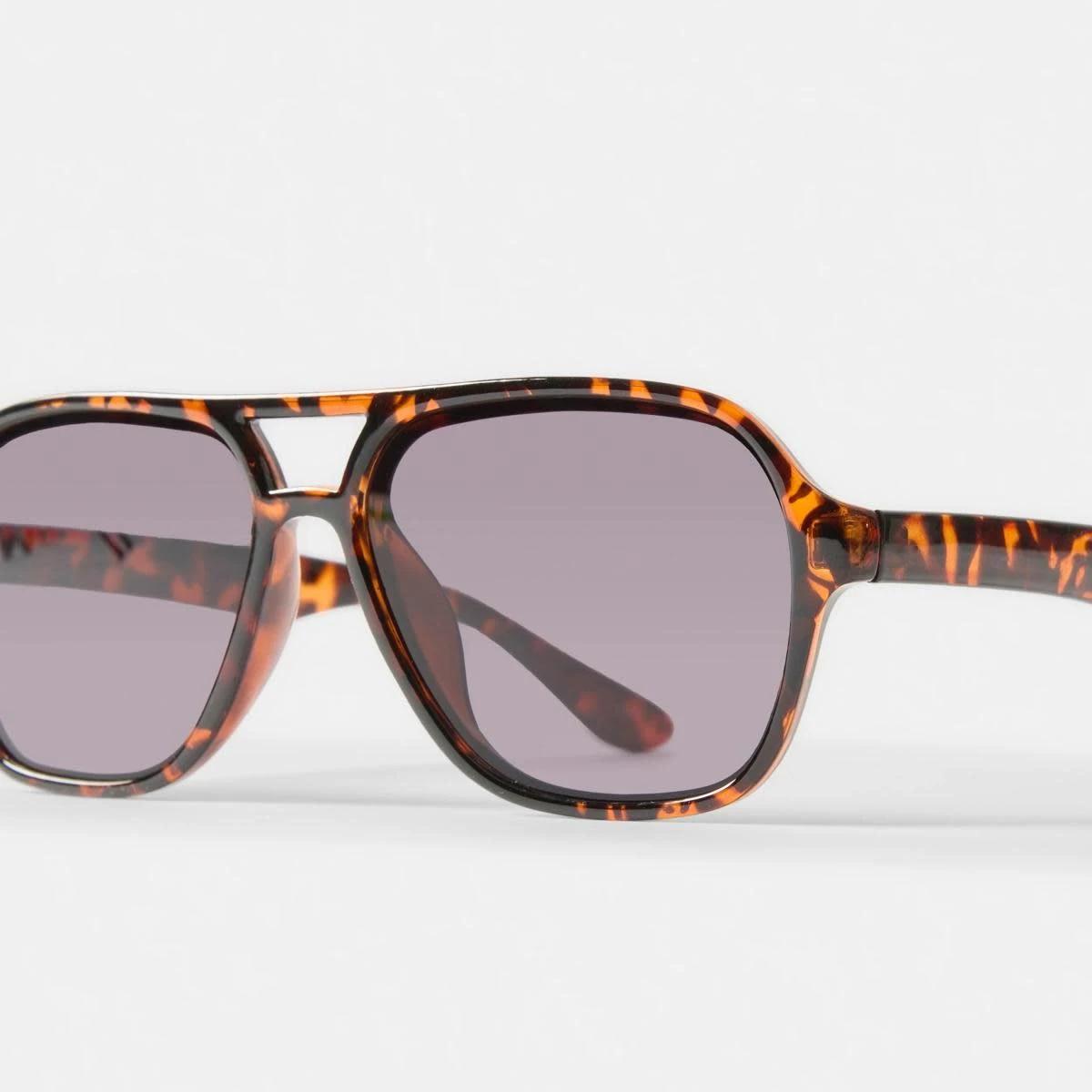 3 Square Aviator Glasses Tort Blk, 3 of 6