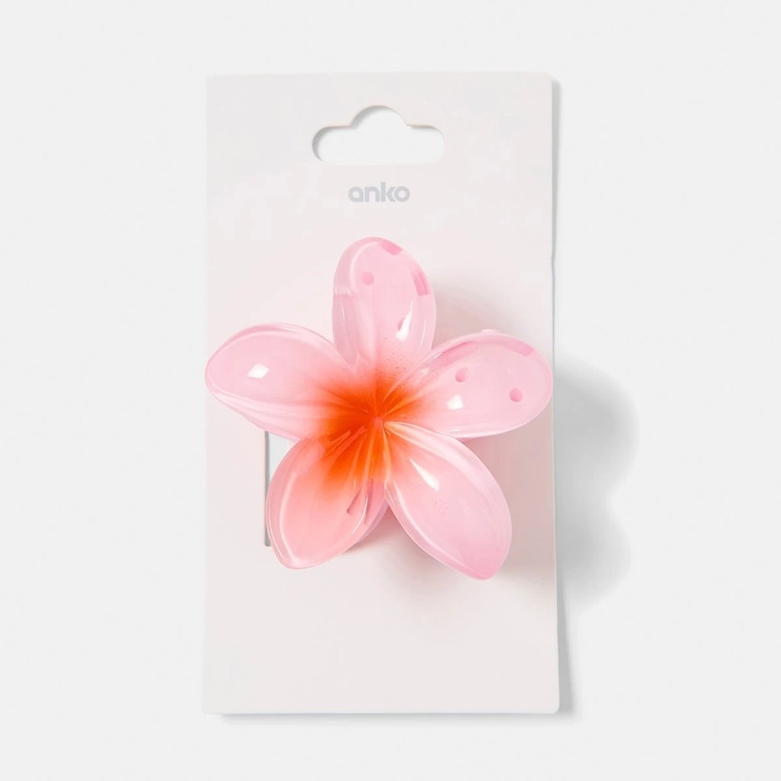 4 Pink Frangipani Claw Hair Clip, 4 of 4