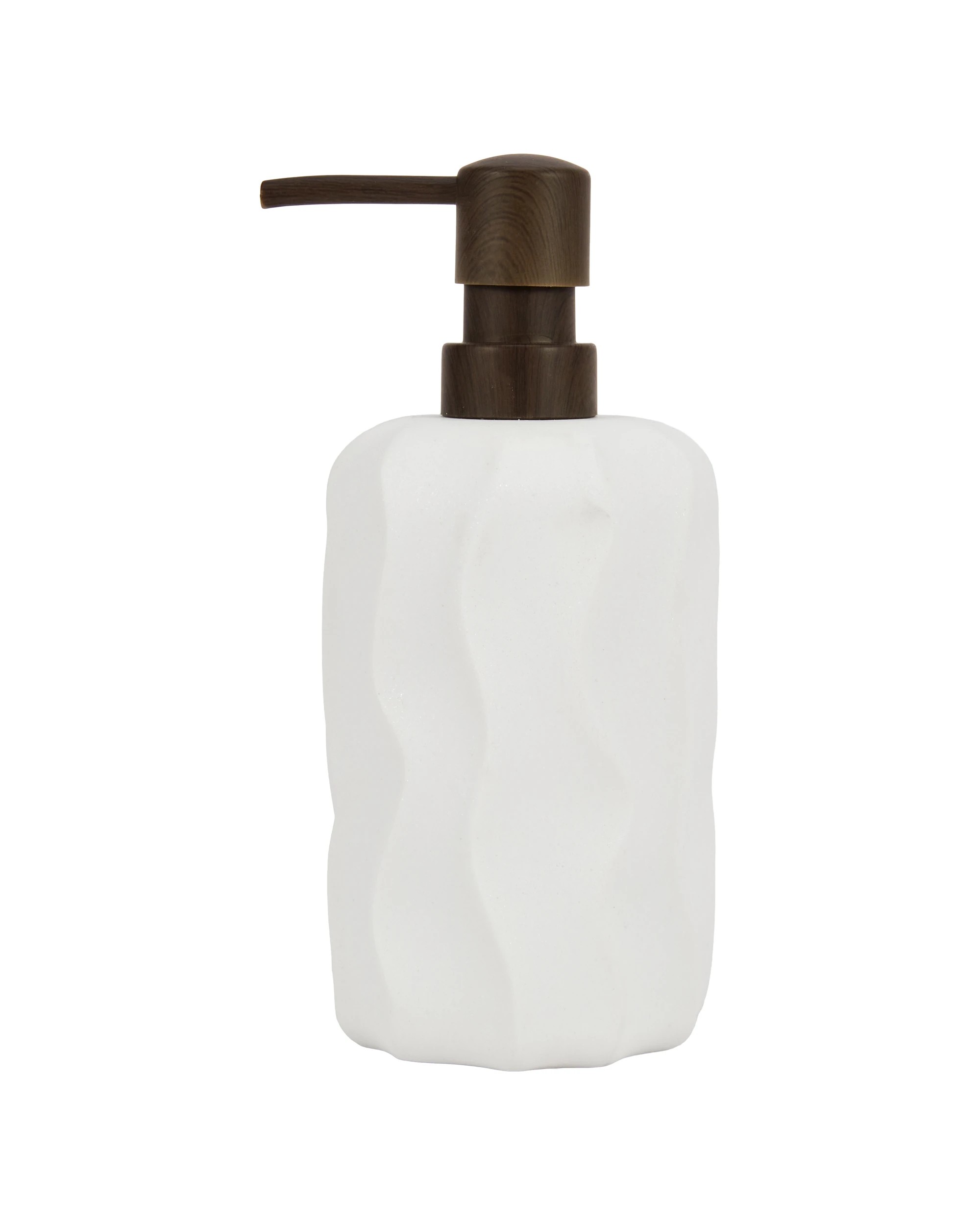 3 White Textured Soap Dispenser, 3 of 4
