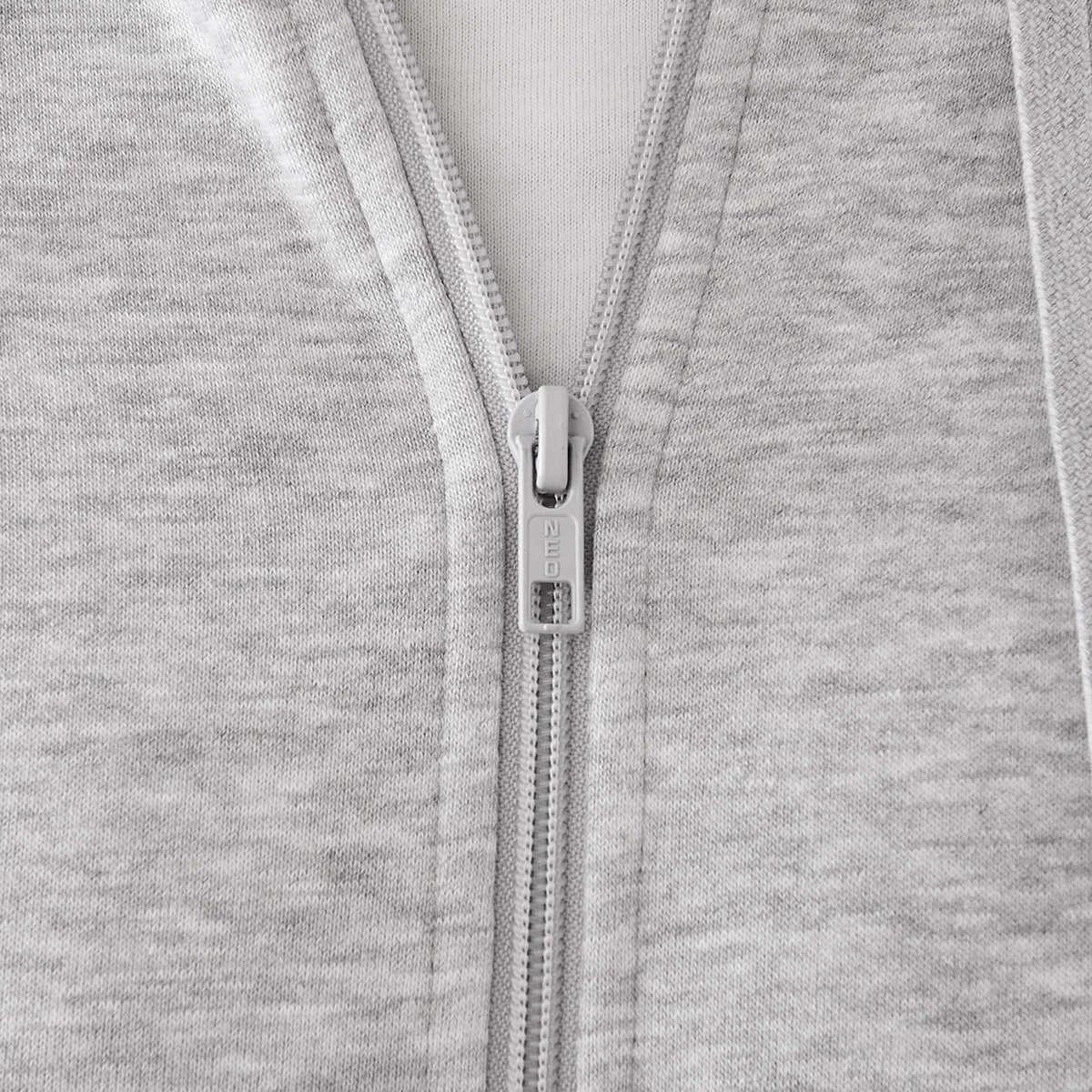 7 Active Womens Core Zip Through Hoodie Grey Marle, 7 of 9