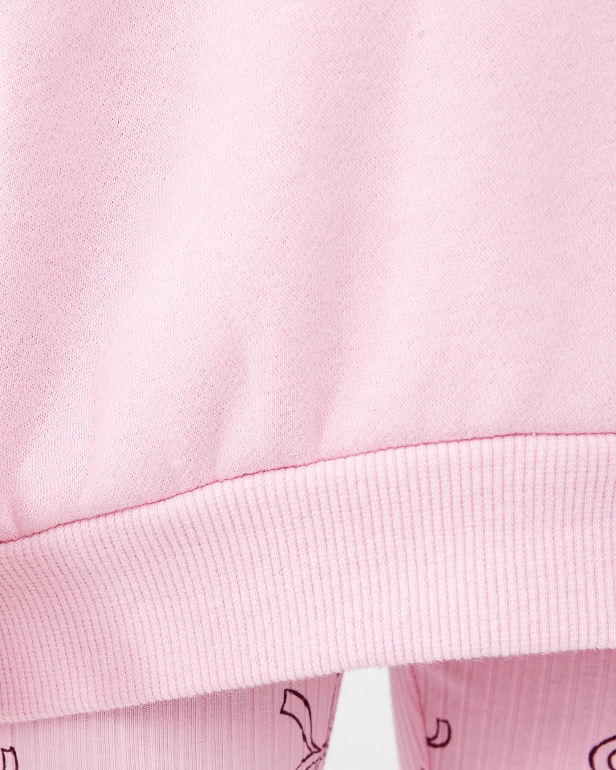 6 Oversized Crew Neck Top and Legging Set Pnk Bows, 6 of 8