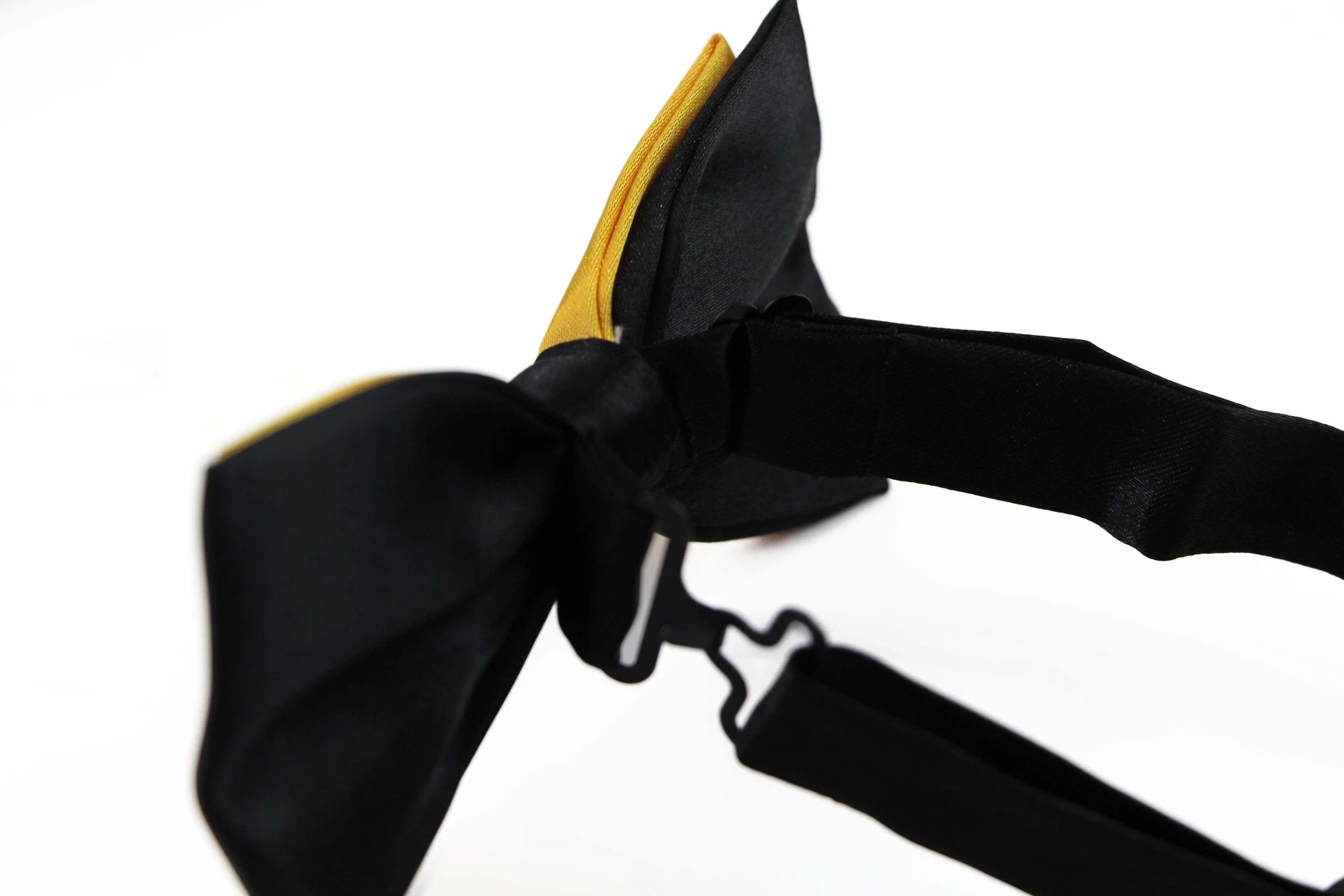 2 Zasel Mens Warm Yellow Two Tone Layered Bow Tie - Multi, 2 of 5