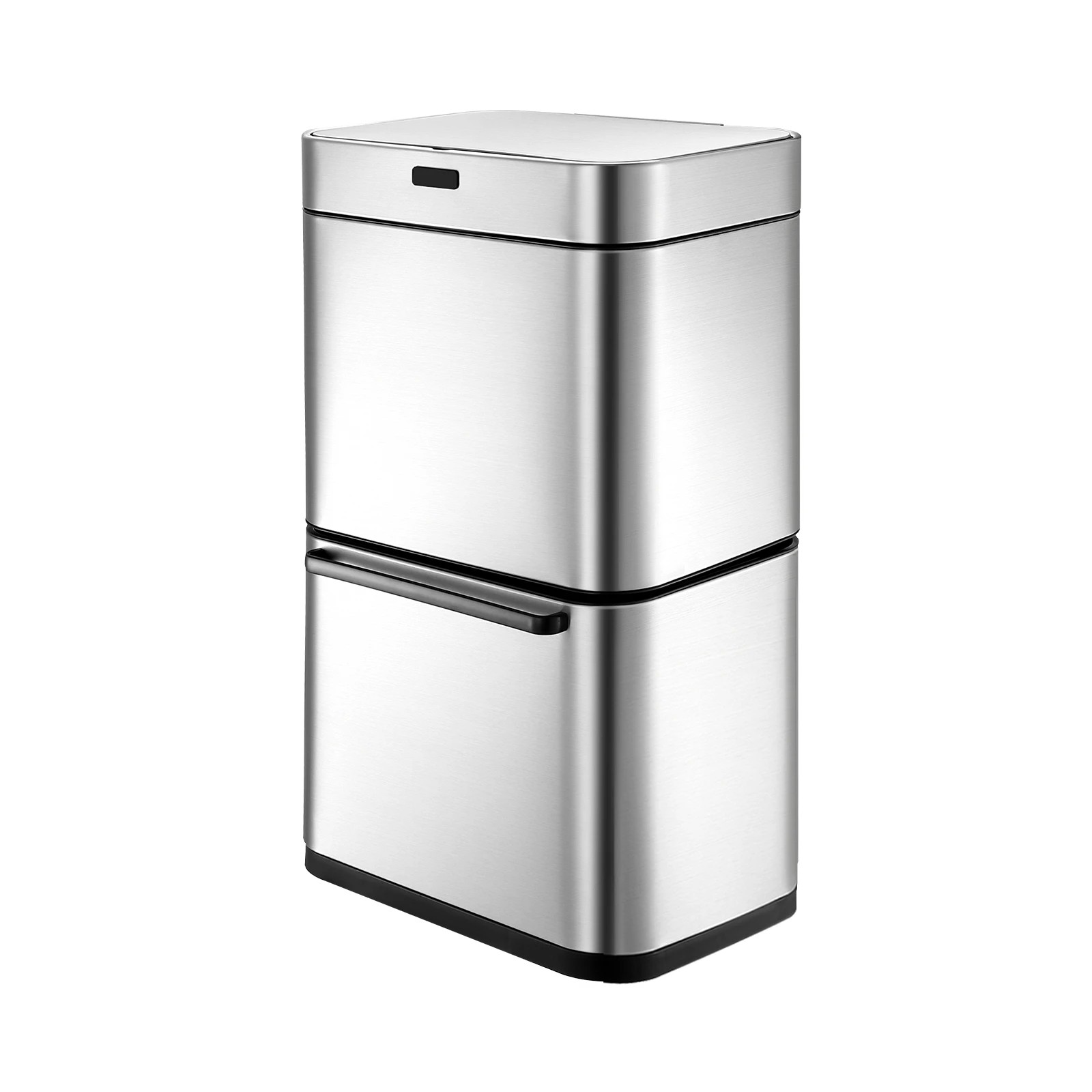 4 Ausway 80L Dual Rubbish Bin Dustbin Sensor Recycling Trash Can Kitchen Waste Garbage Stainless Steel Silver, 4 of 5
