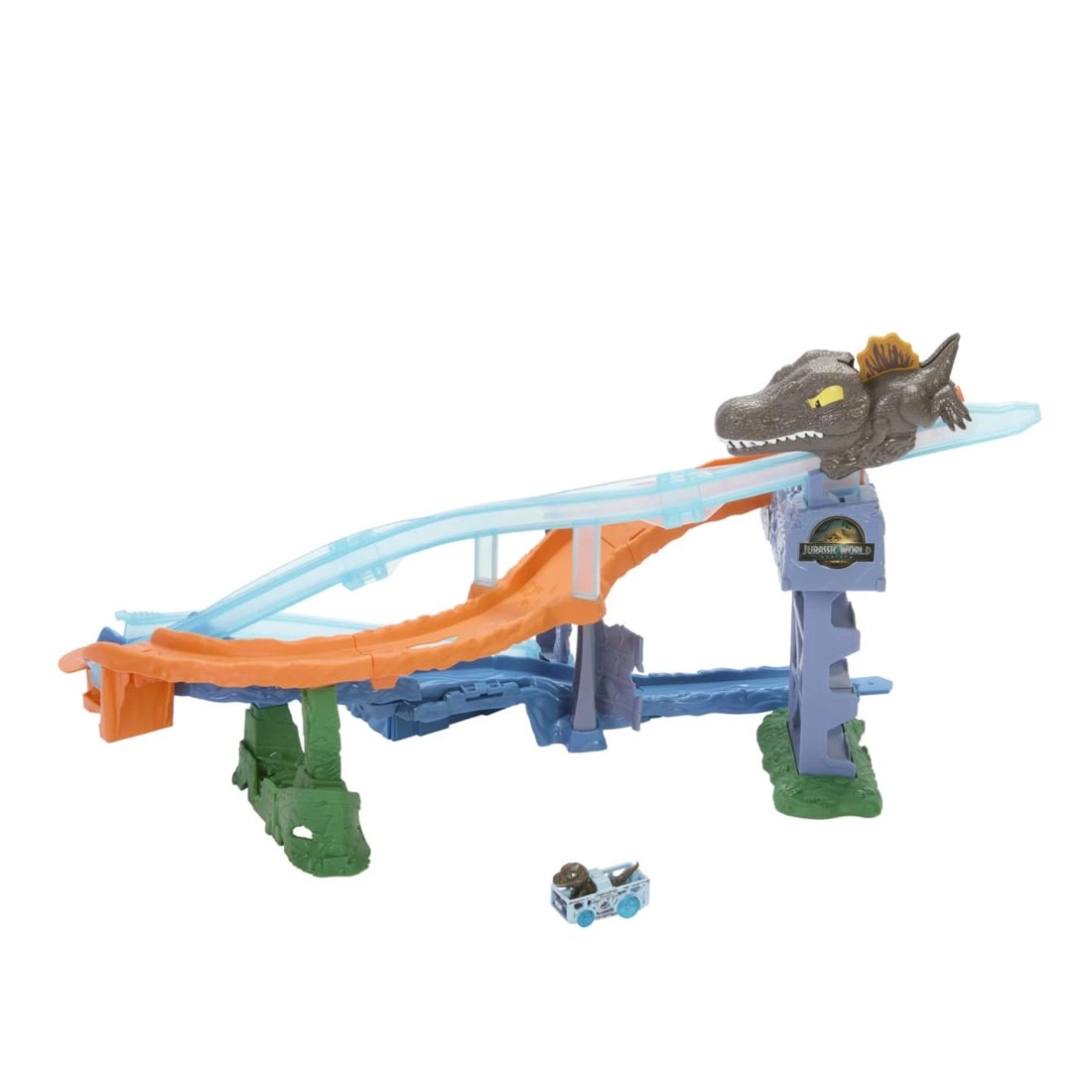 2 Hot Wheels RacerVerse Jurassic World Crash & Splash Track Set, 2 of 7