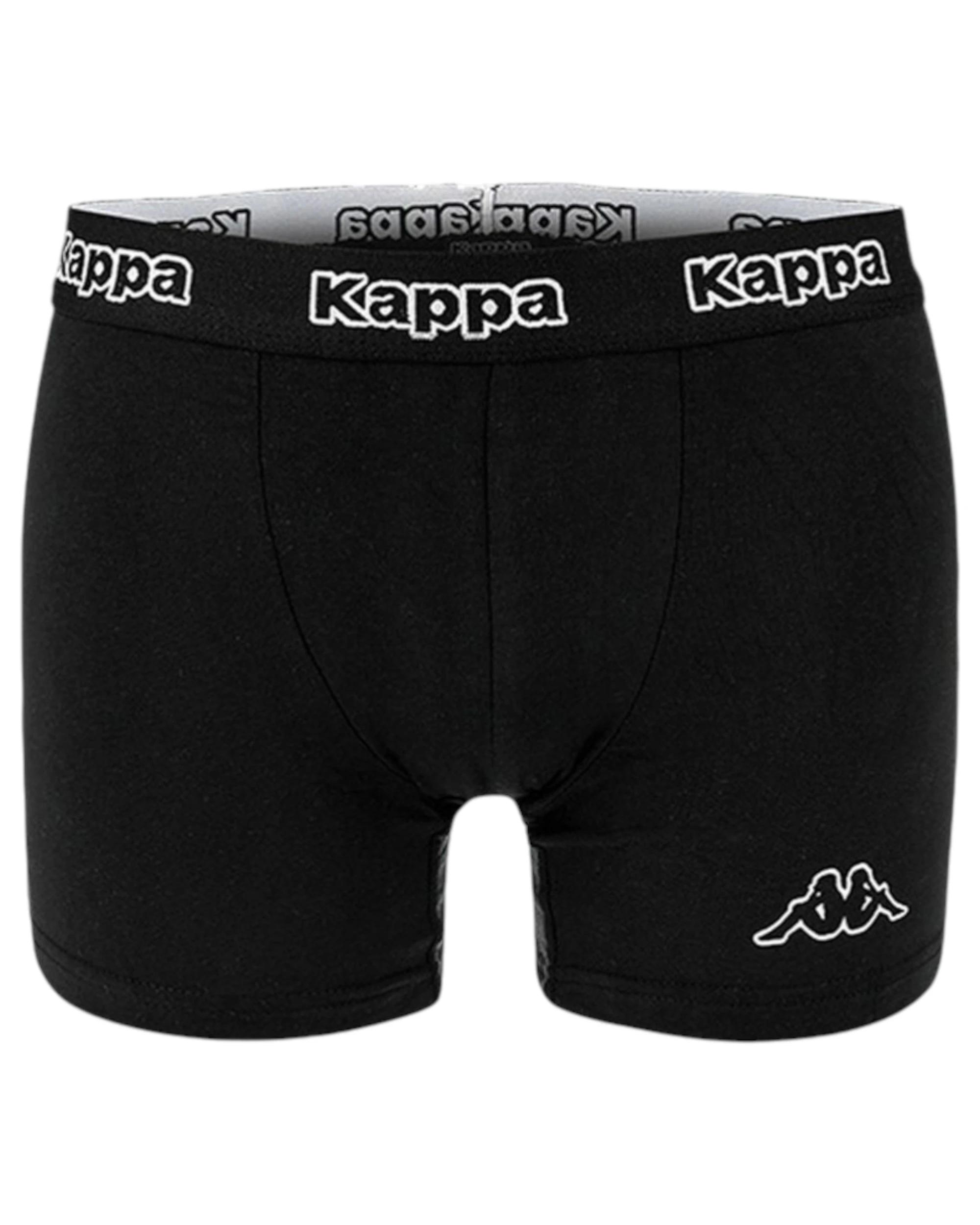 2 Kappa 4 Pack Mens Boxer Shorts Comfy Trunks BLACK/BLACK, 2 of 5