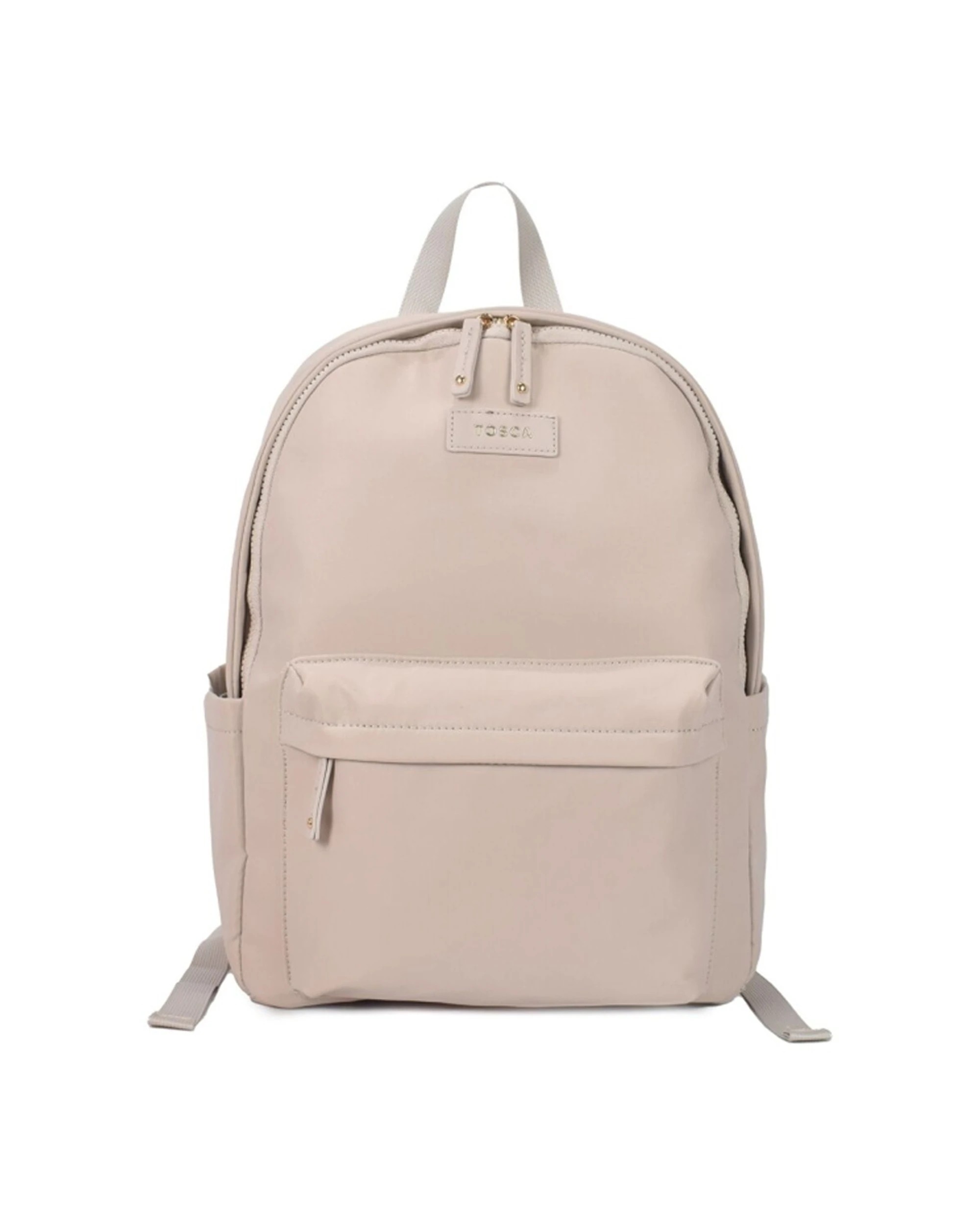 1 Tosca Womens Lightweight Large Nylon Metro Travel Backpack Adjustable Shoulder Straps Stone - Beige, 1 of 1