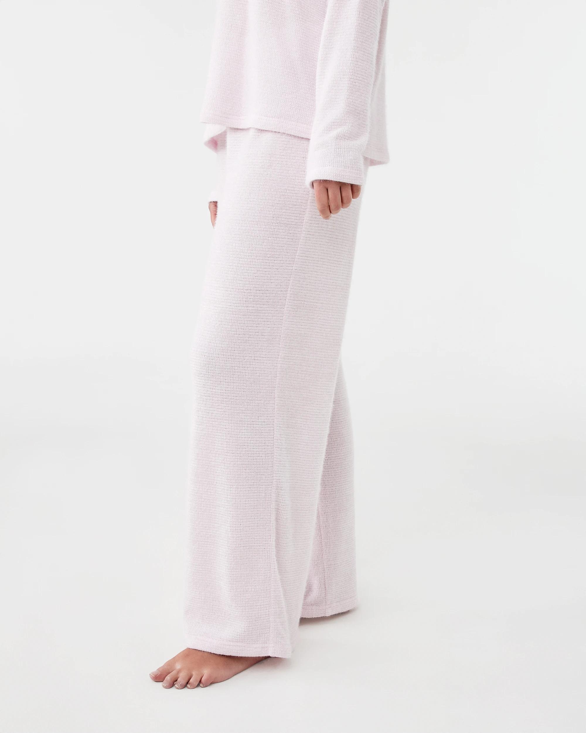 2 Plush Waffle Lounge Pants Bllet Pink, 2 of 5