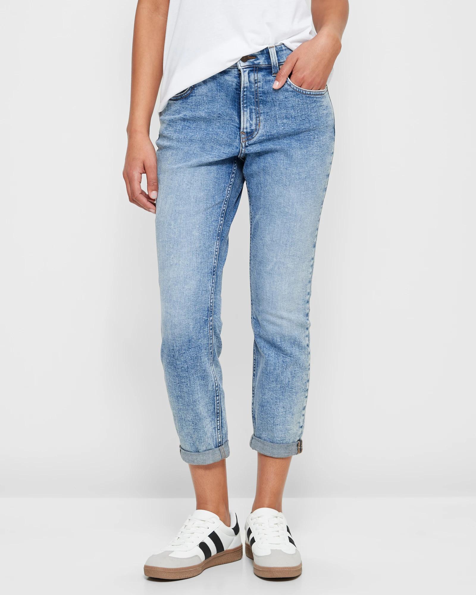 1 Target Tash Girlfriend Mid Rise Ankle Length Denim Jeans DAYBREAK BLUE, 1 of 5