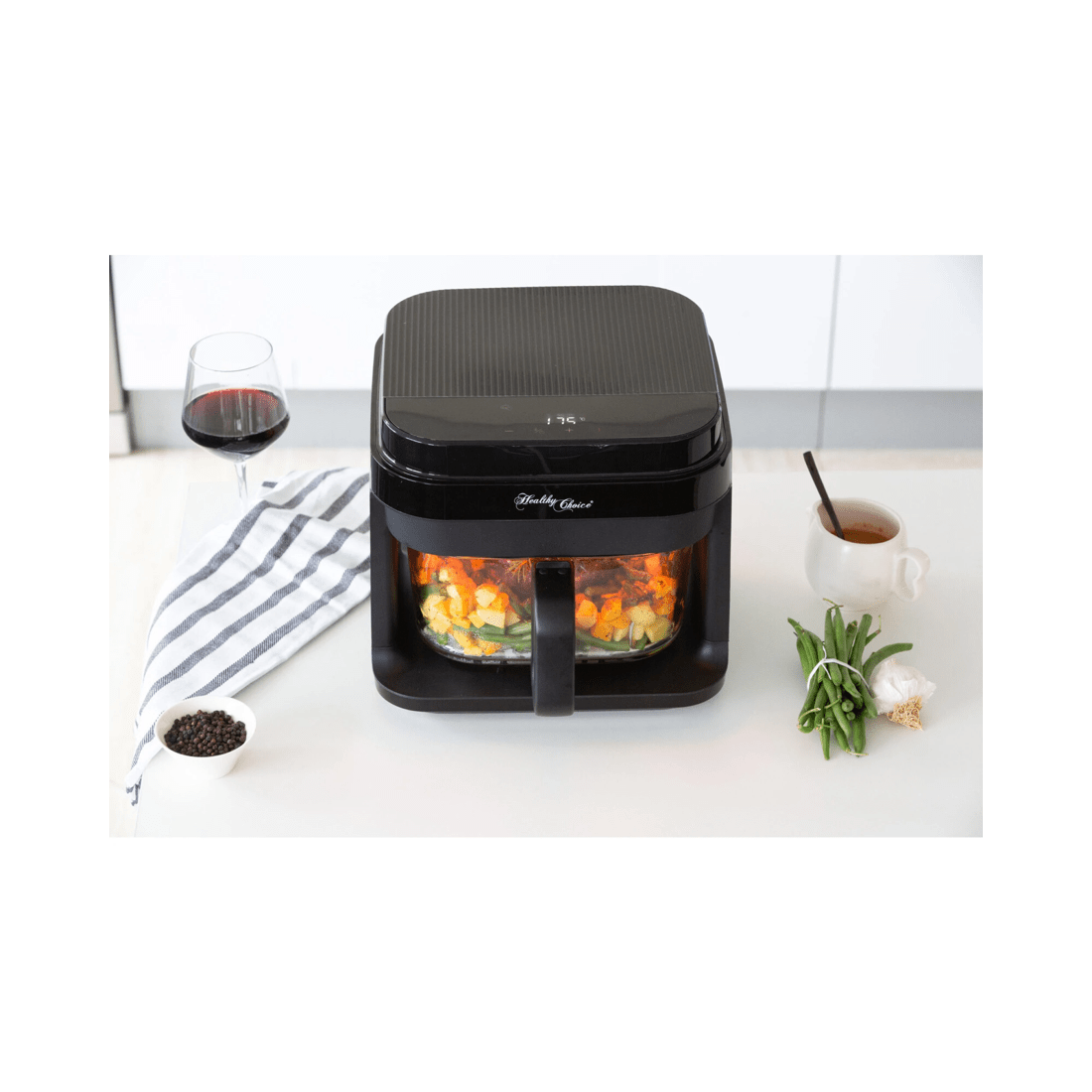 3 Healthy Choice 6.5L Glass Digital Air Fryer Oven (1200W) 200C, 3 of 7