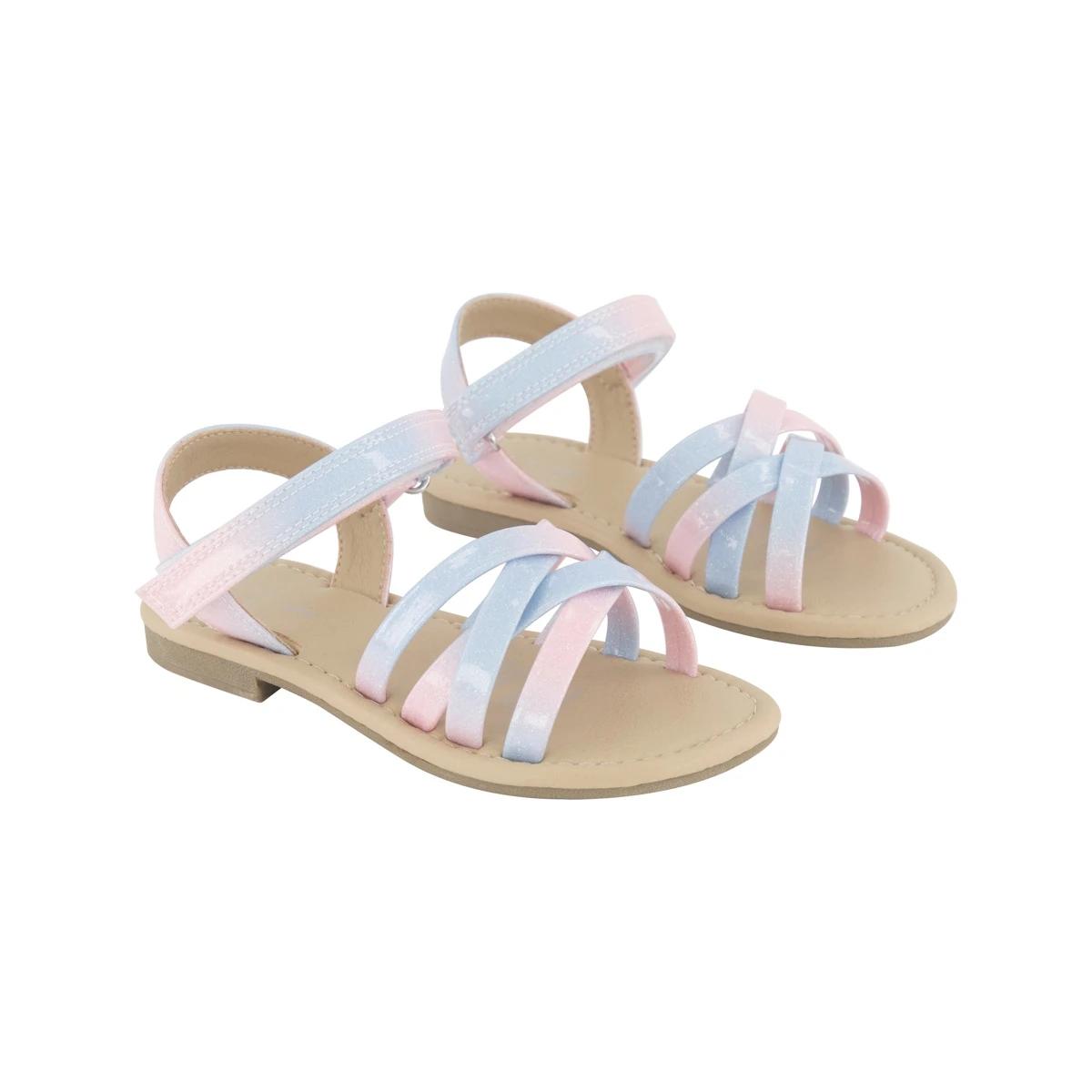 2 Junior Fashion Sandals RAINBOW OMBRE GLITTER, 2 of 4