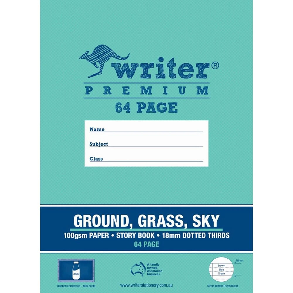 1 Writer Premium Ground/Grass/Sky Story Book 18mm Dot 64pg, 1 of 3