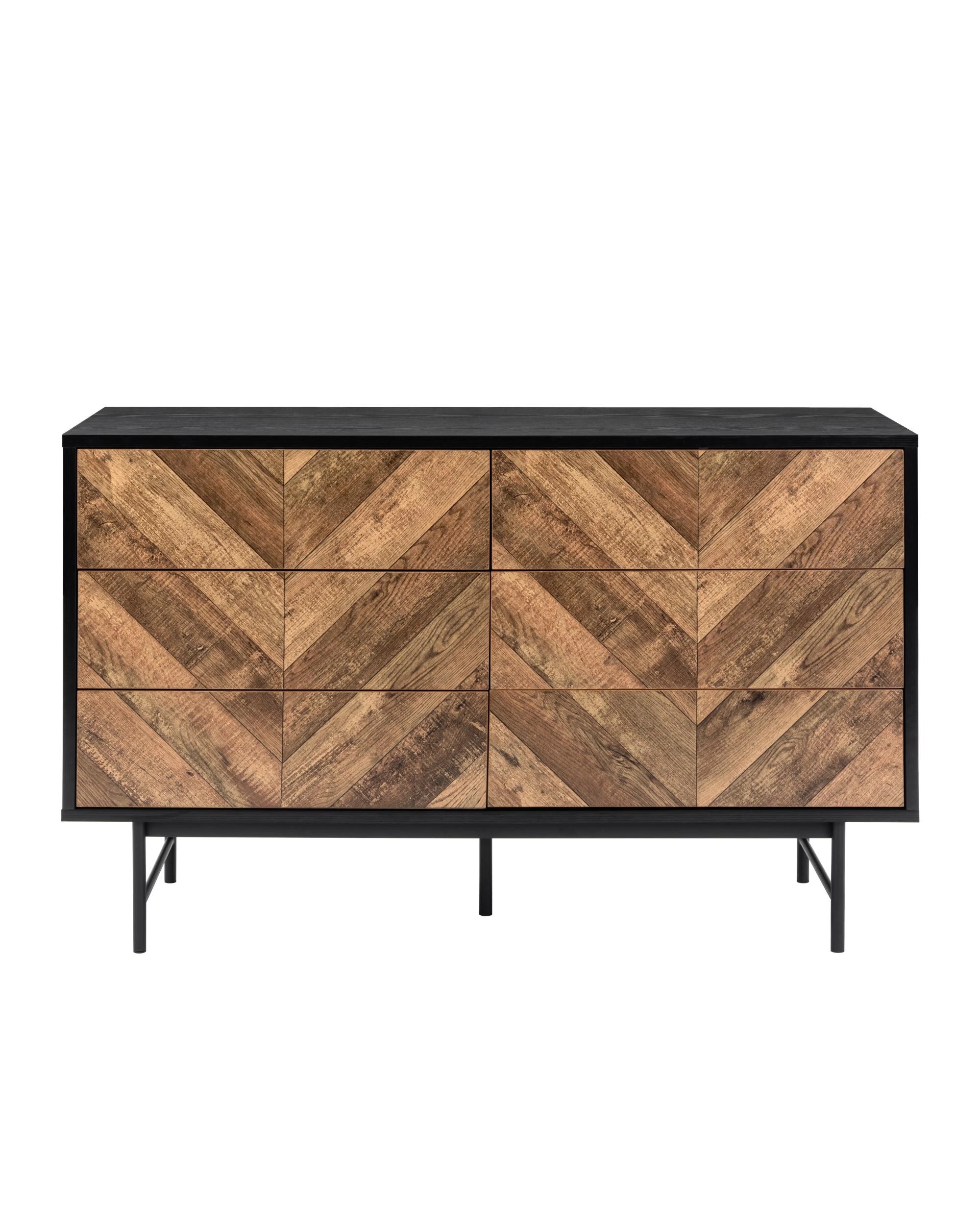 4 Kodu Tallboy Lowboy Dresser Chest with 6 Drawers - Black, 4 of 10