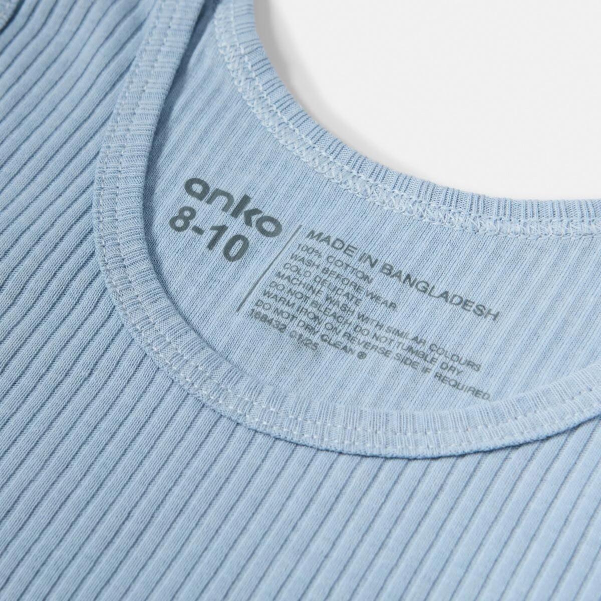 6 3 Pack Super Soft Singlets Blu Multi, 6 of 9