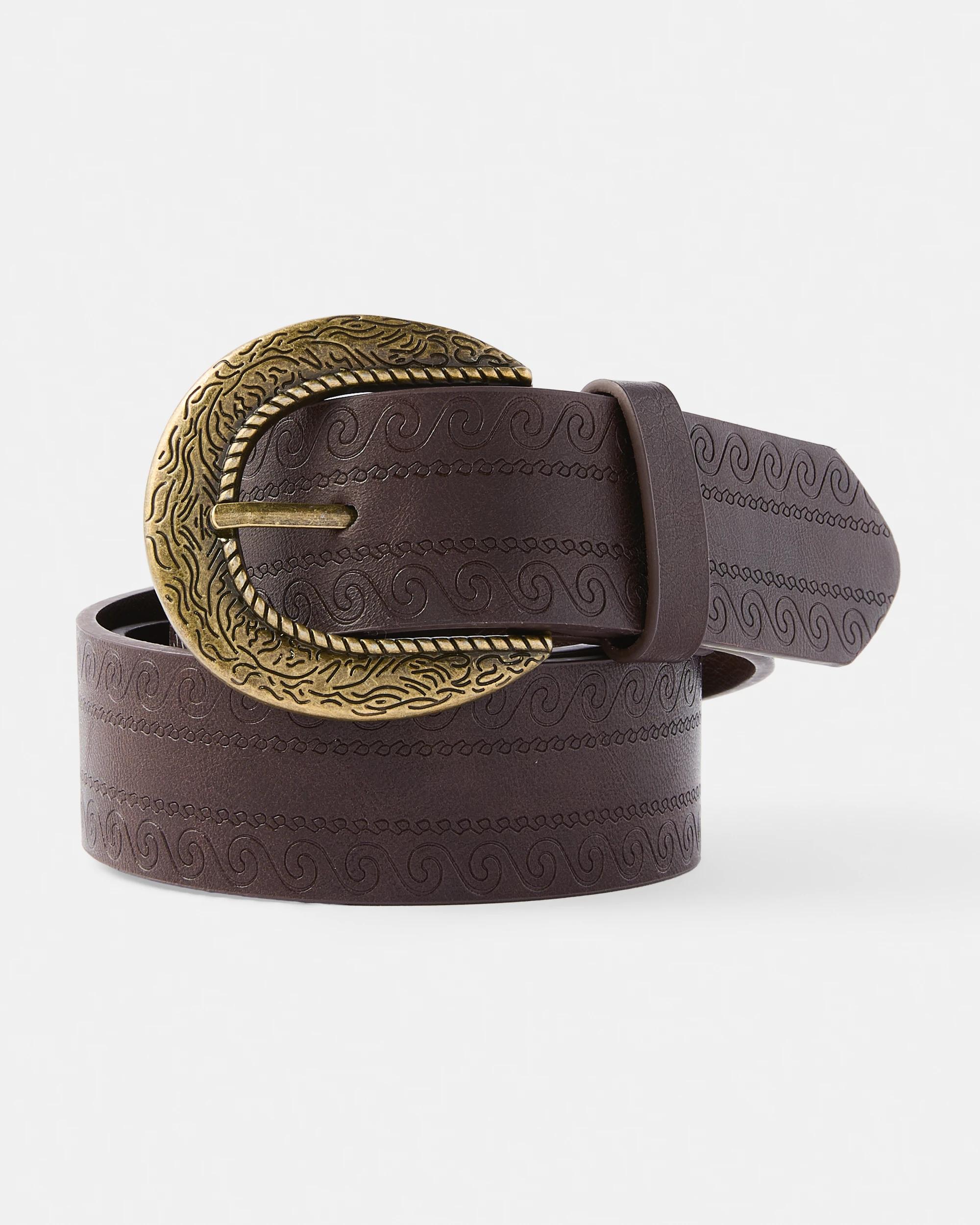 1 Rodeo Debossed Belt Deep Fudge, 1 of 5