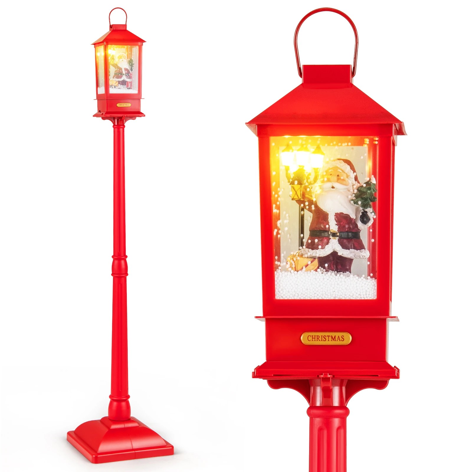 6 Costway 155cm Christmas Street Lamp Sound-Activated Festive Musical Lamp Post, 6 of 6