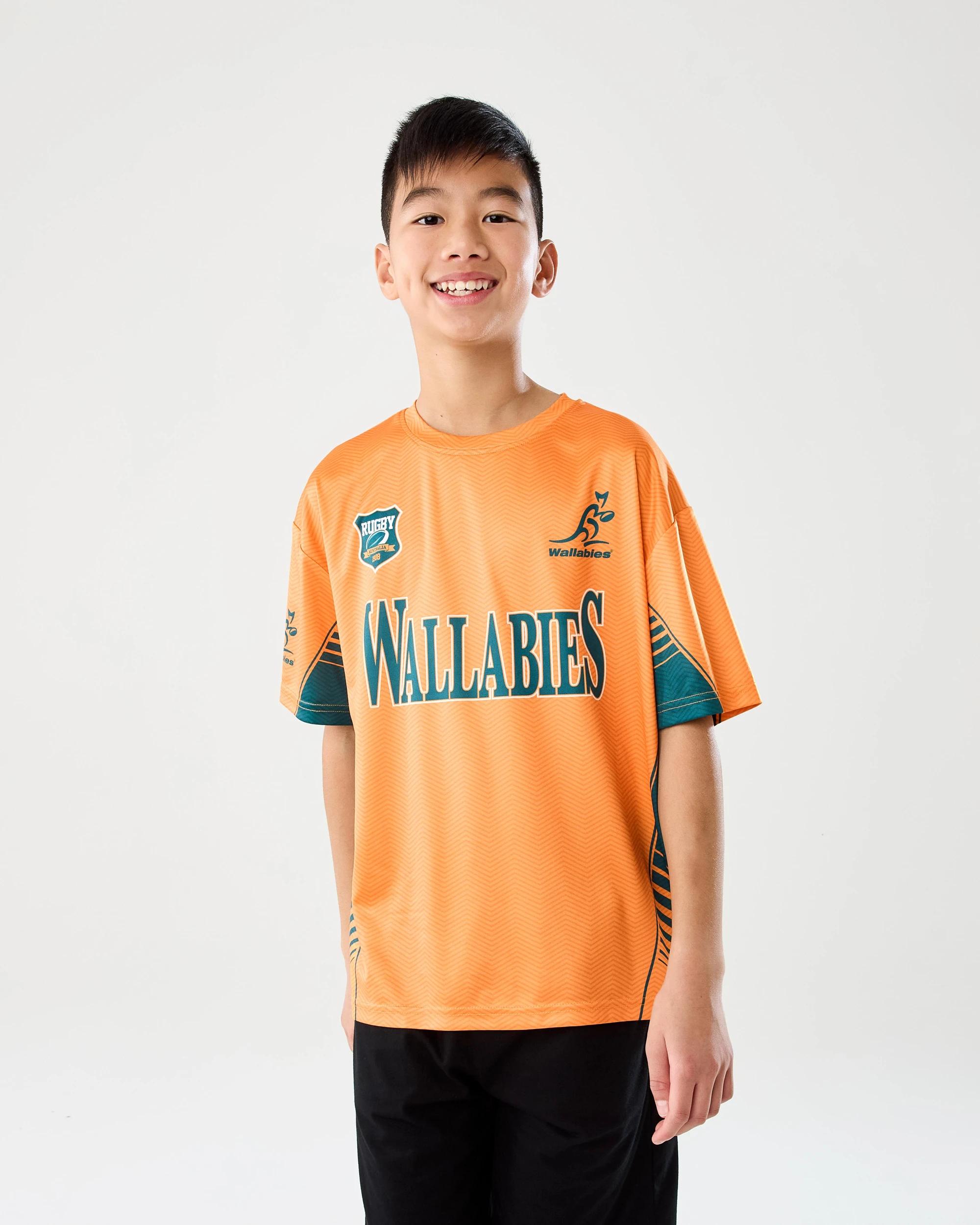 1 Wallabies Rugby Kids T-shirt Yellow, 1 of 9