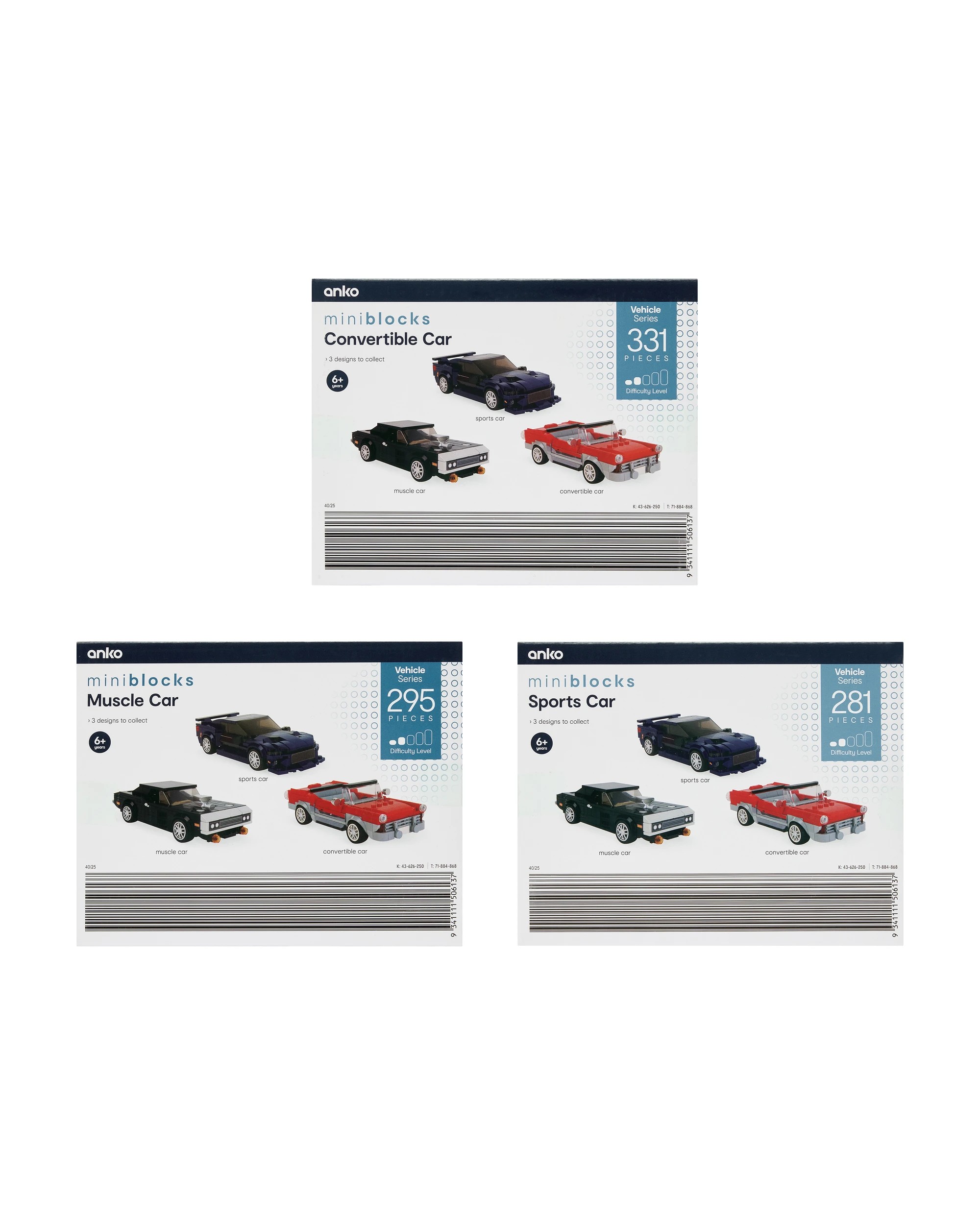 5 Mini Blocks Vehicle Series - Assorted, 5 of 5