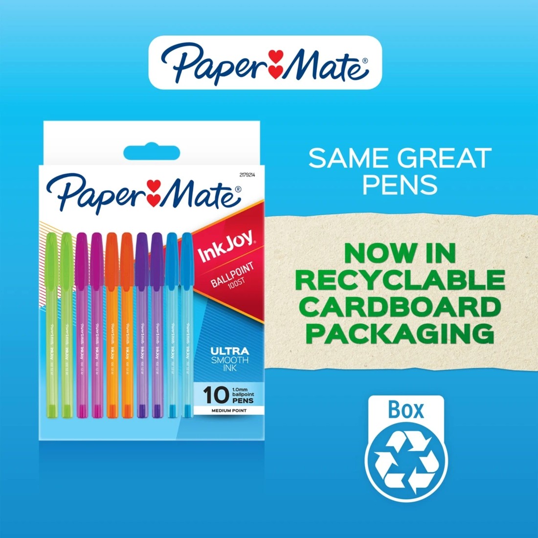 5 10 Pack Paper Mate InkJoy 100ST Ballpoint Pens, 5 of 7