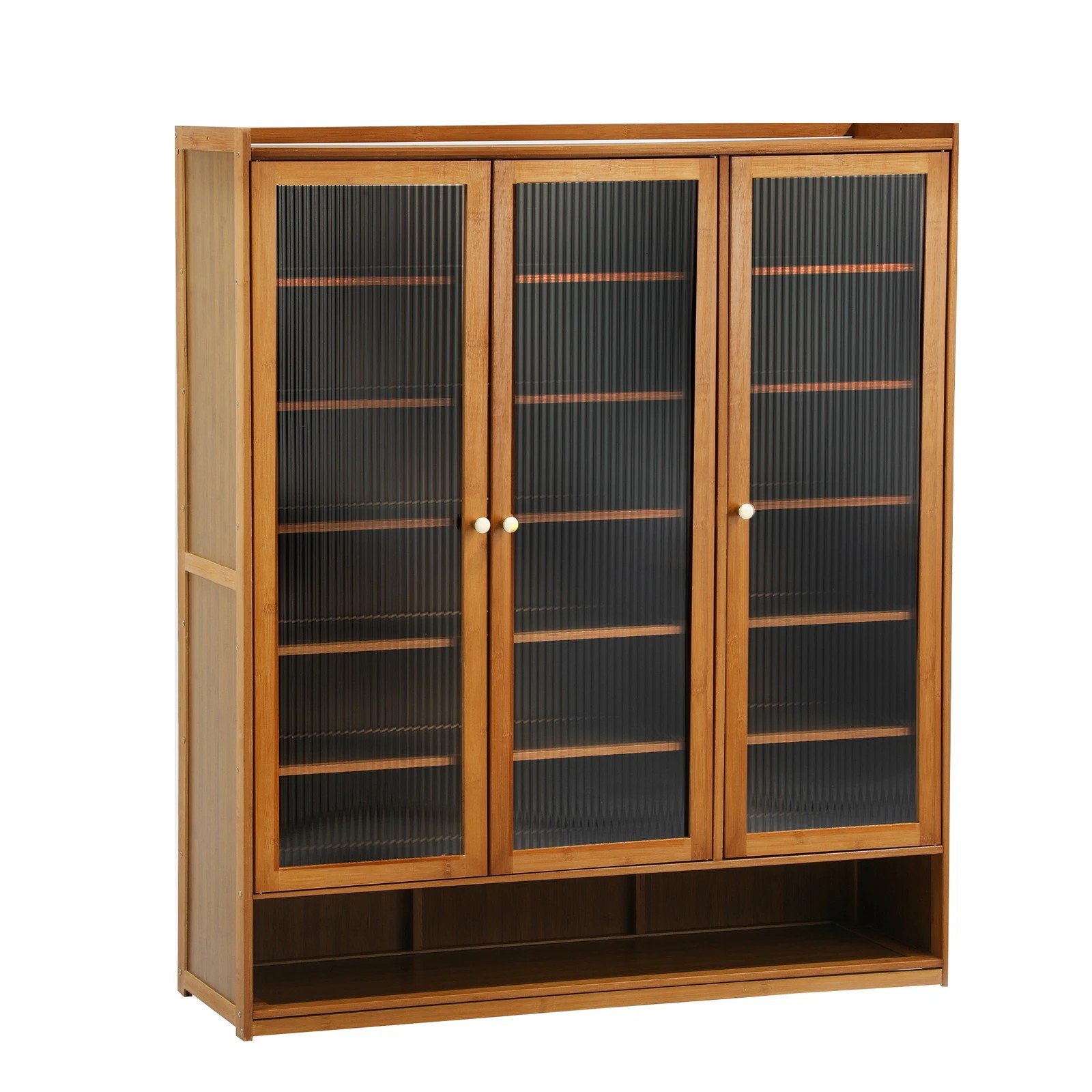 5 Oikiture Shoe Cabinet Shoes Storage Rack Organiser 3 Doors Shelf
 - Brown, 5 of 8