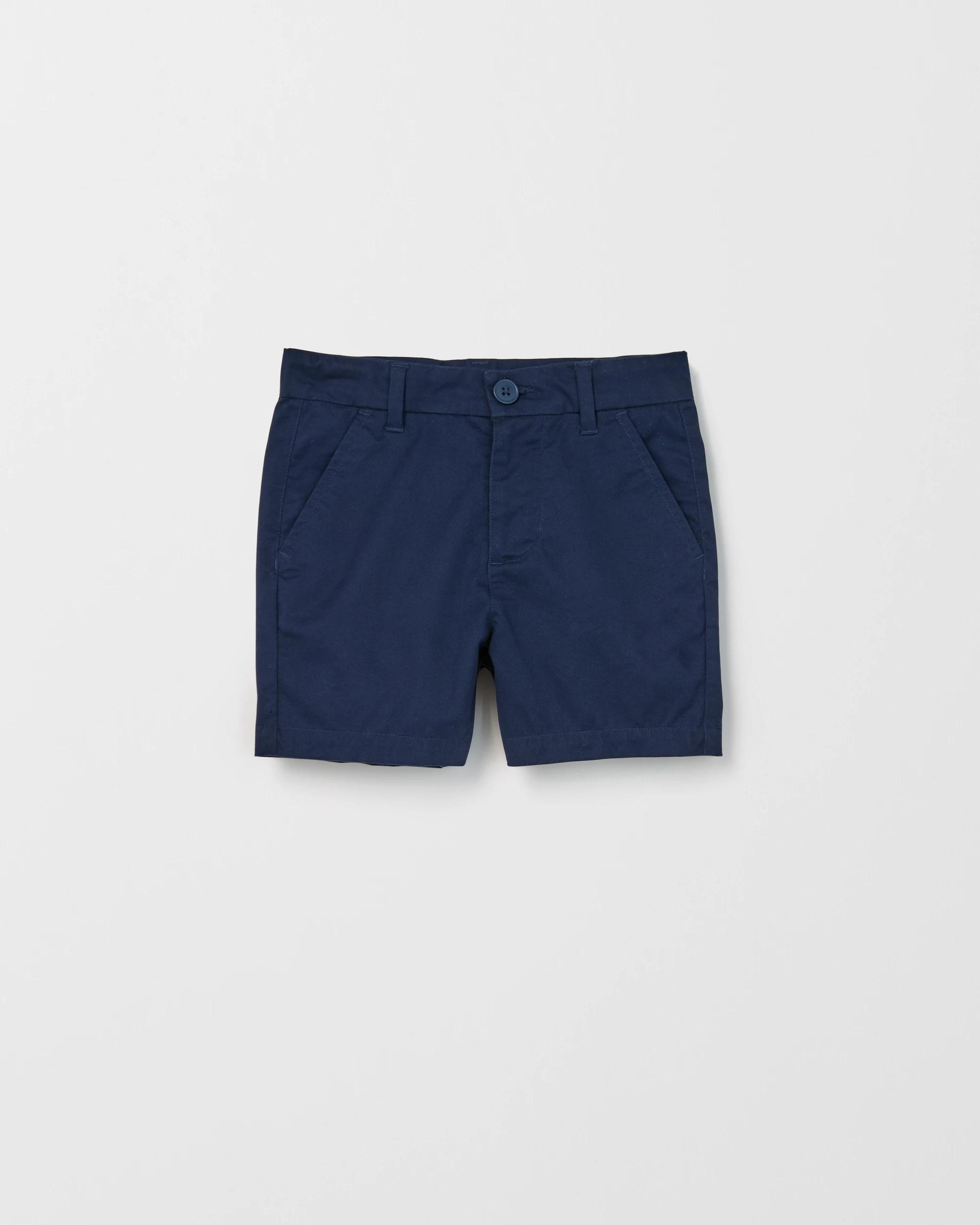 1 Target Kids Fixed Waist Chino Shorts NAVY BLUE, 1 of 2
