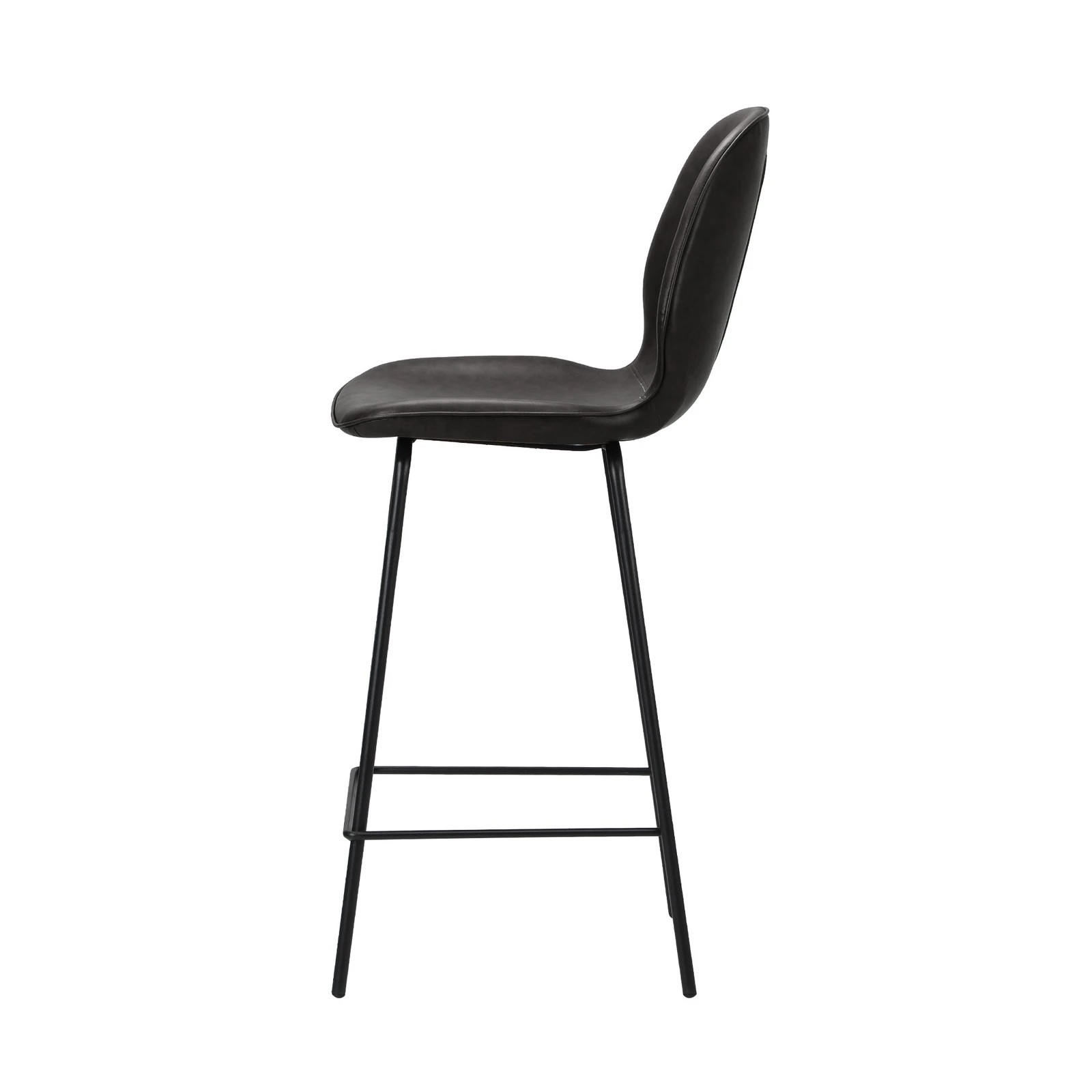 8 Oikiture 2PCS Bar Stools Kitchen Counter Chair Metal - Black, 8 of 9