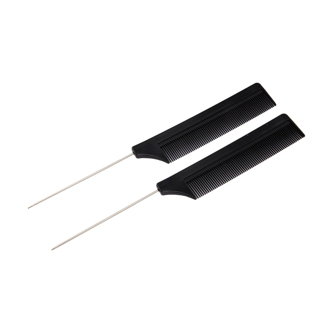 1 OXX Haircare 2 Pack Fine Tooth Metal Tail Comb, 1 of 6