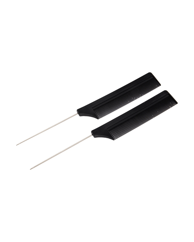 OXX Haircare 2 Pack Fine Tooth Metal Tail 