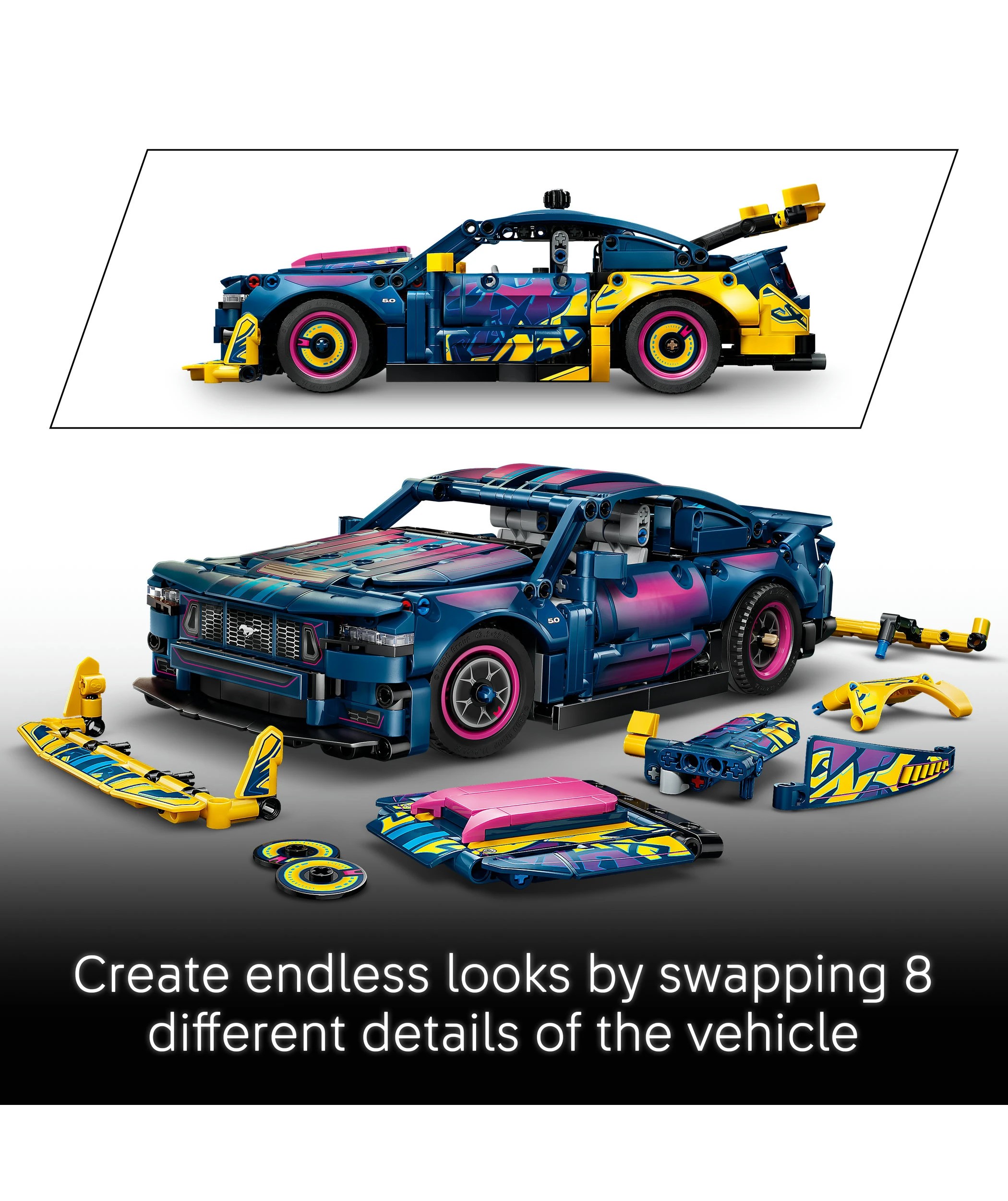 4 LEGO Technic Custom Garage Ford Mustang GT Car 42236, 4 of 10