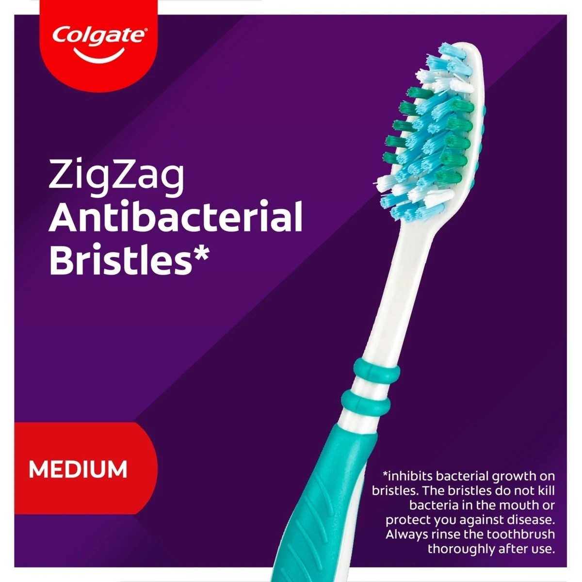 5 Colgate Zig Zag Medium Bristles Manual Toothbrush, 5 of 8
