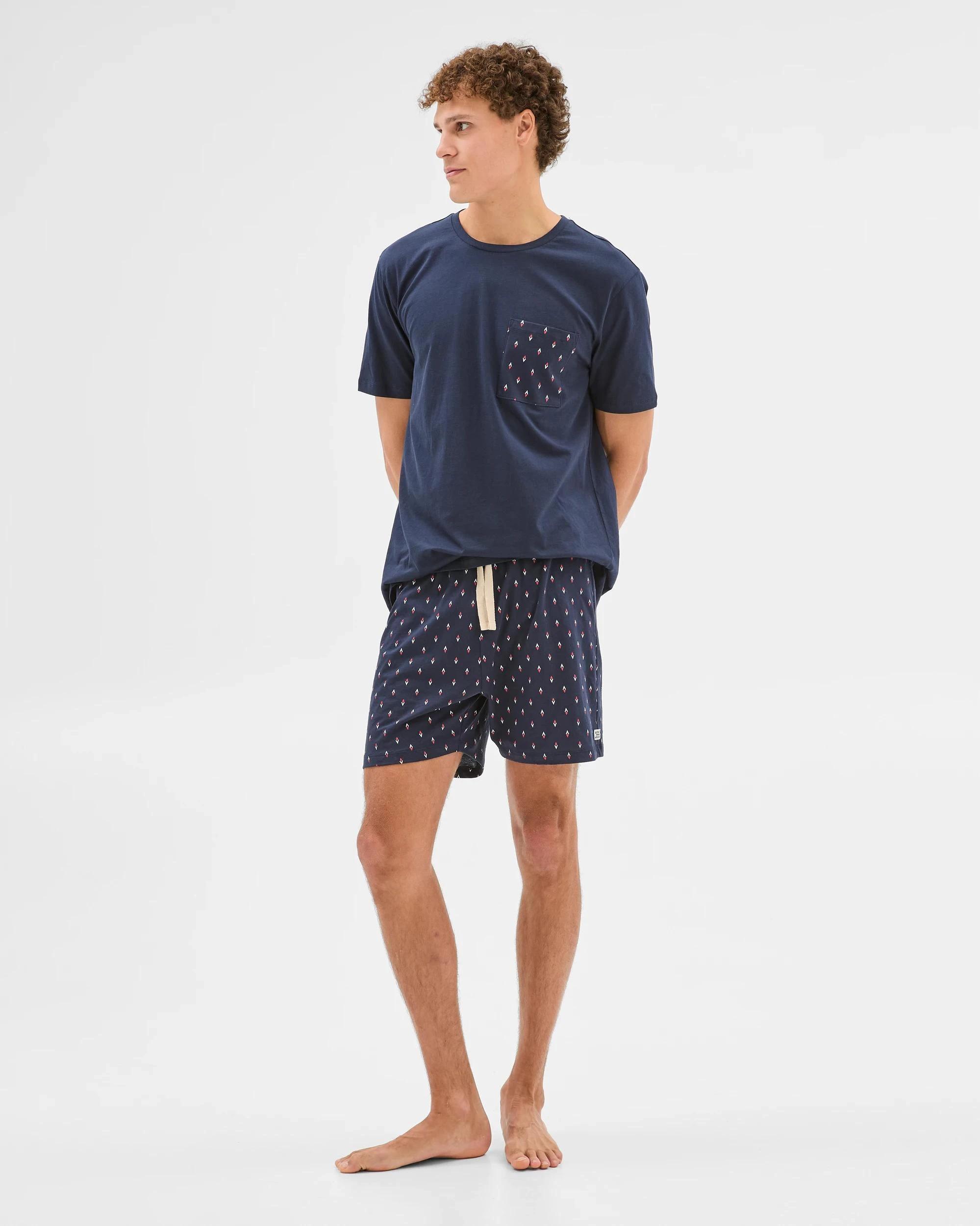 1 Maxx Australian Cotton Jersey Sleep Set NAVY BLUE, 1 of 5