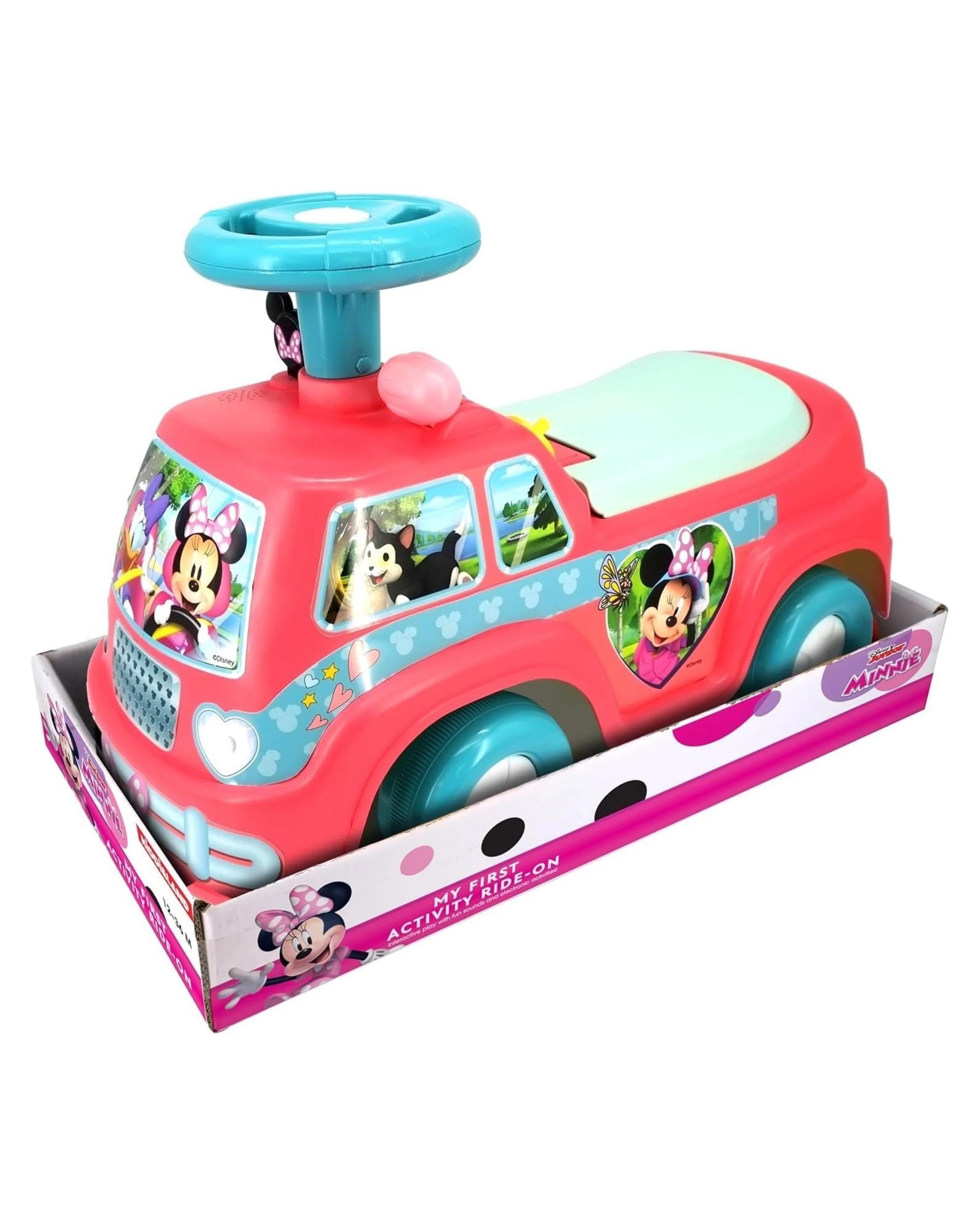 1 Disney Junior Minnie Mouse My First Activity Ride-On Camper Van with Lights and Sounds, 1 of 6