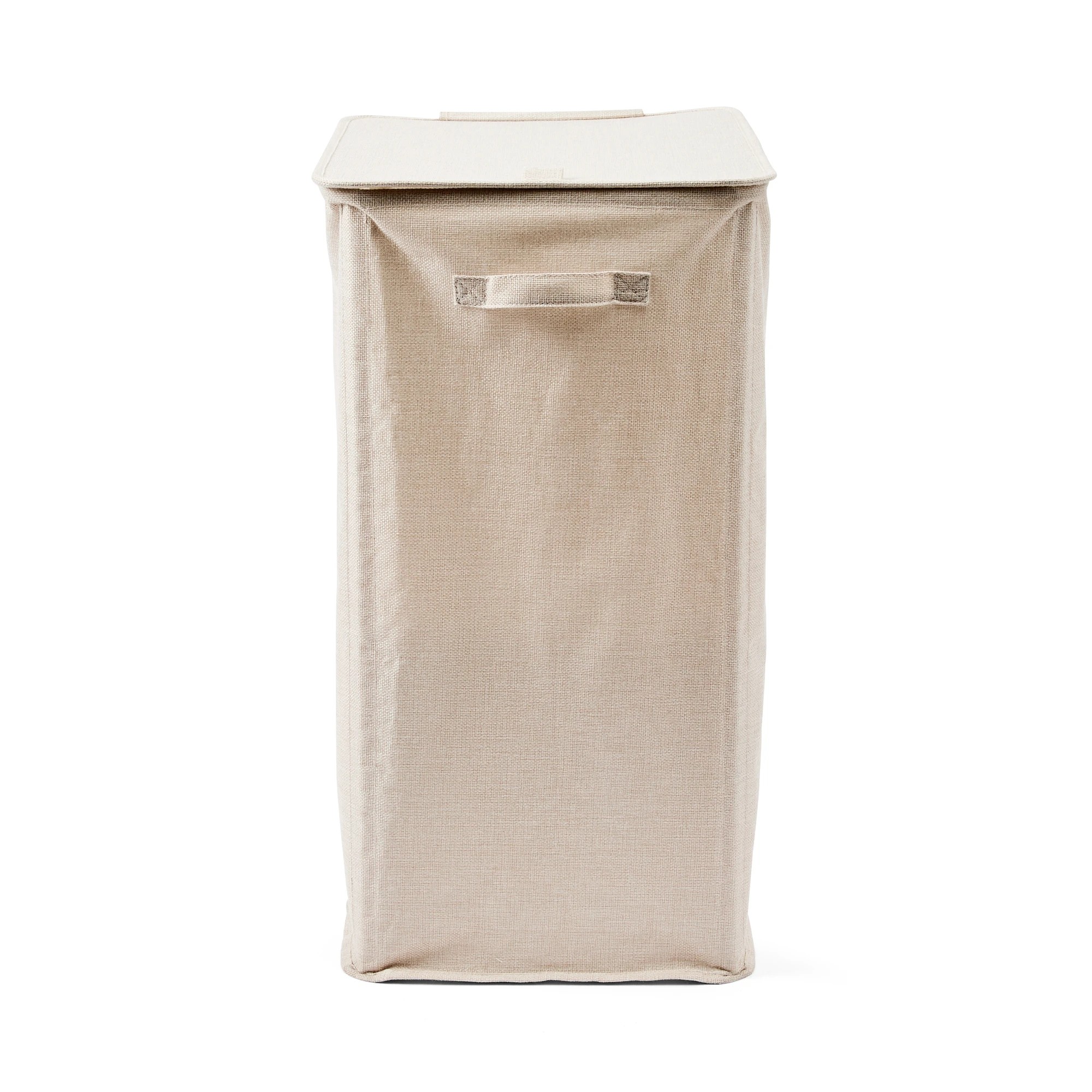 5 Linen Look Hamper with Lid, 5 of 8