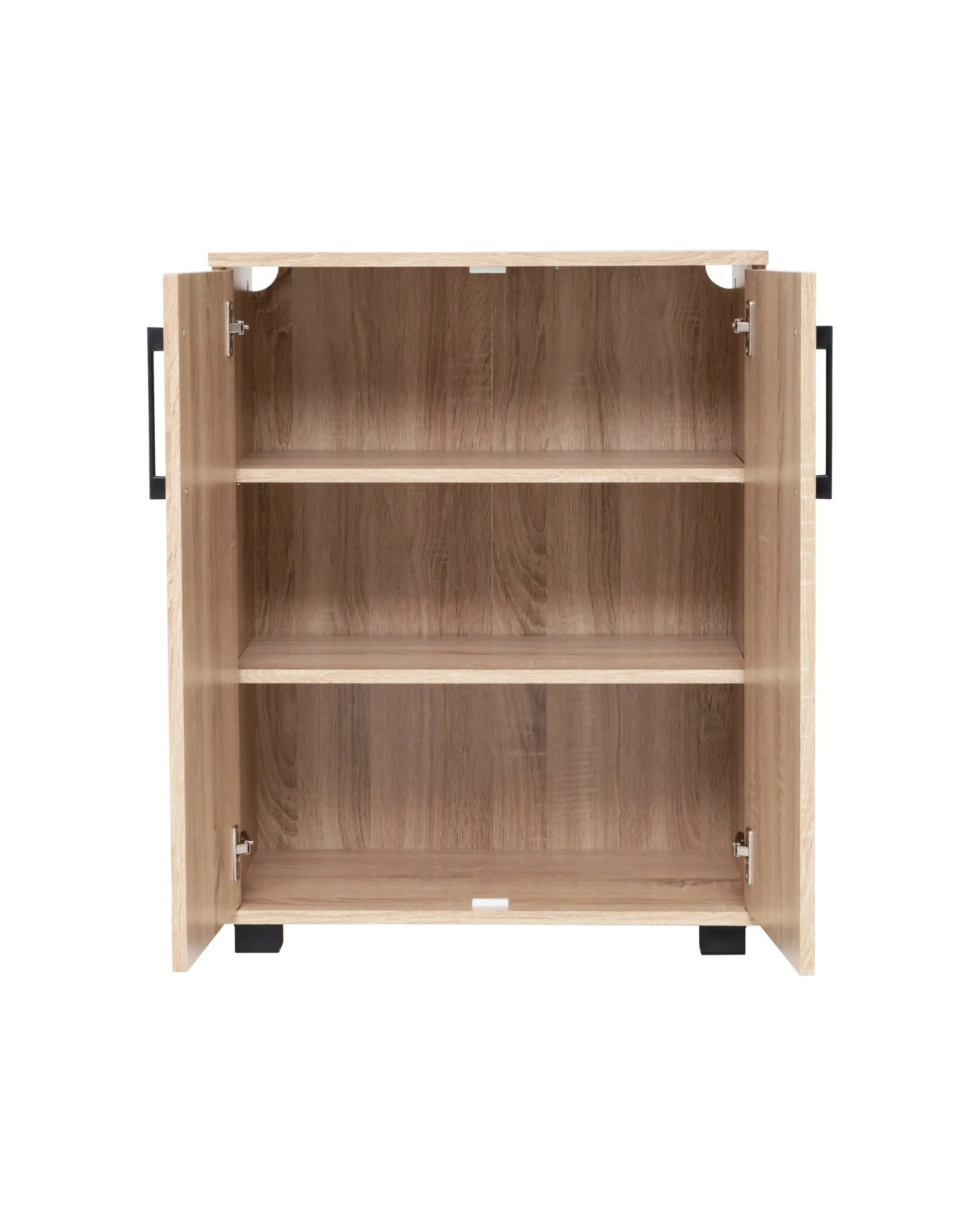 3 Alpine Bay Multi-Purpose Cupboard 2 Door Shelves Low Style Light Sonoma Oak - Beige, 3 of 7