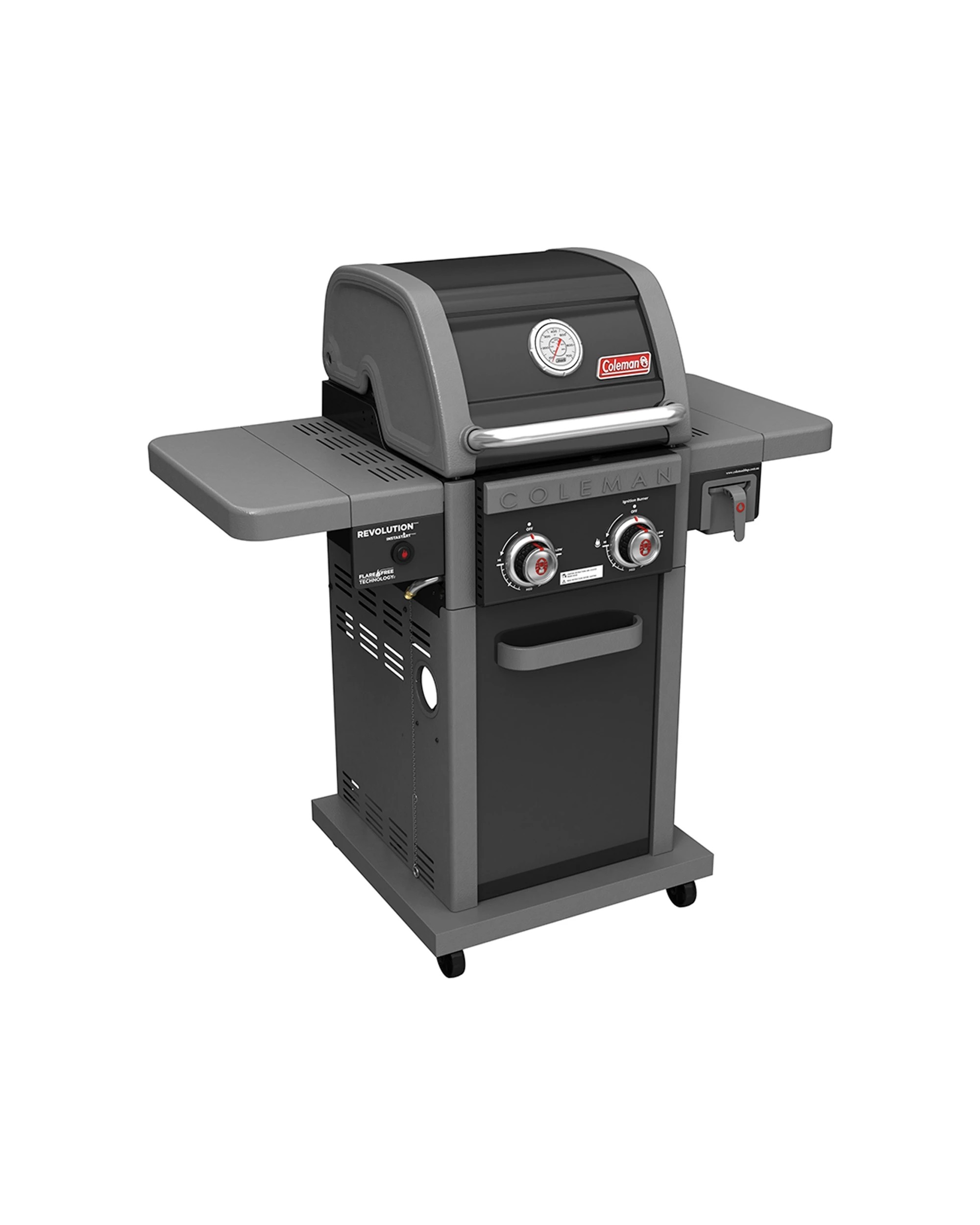 2 Coleman Revolution 2 Burner BBQ With Folding Shelves Instastart Ignition - Black, 2 of 9
