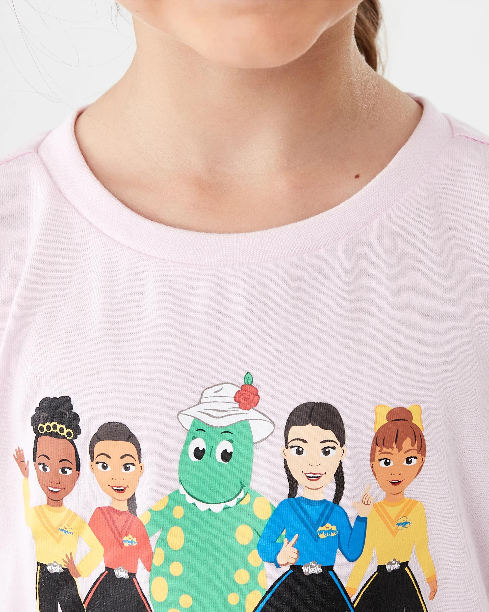 4 Wiggles License Rib Pyjama Set Pink Strip, 4 of 9