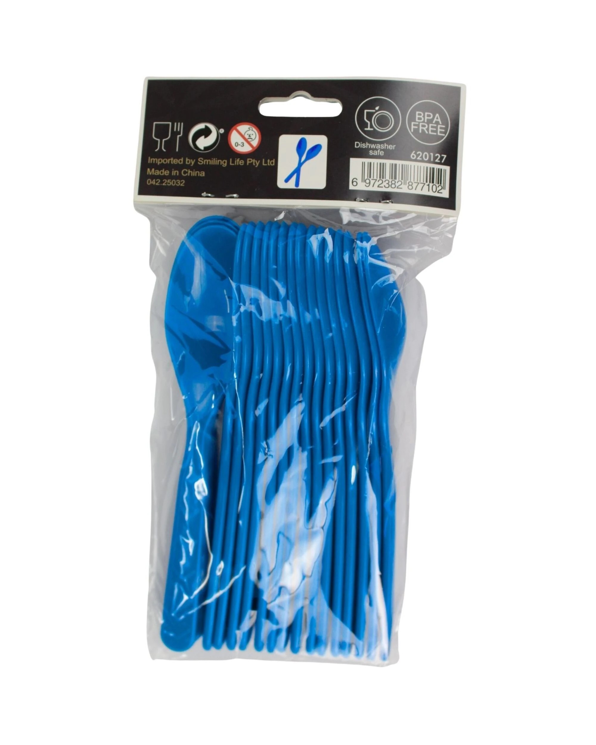 4 Party Maker Dark Blue Reusable Plastic Spoons Pack of 18 - Blue, 4 of 4