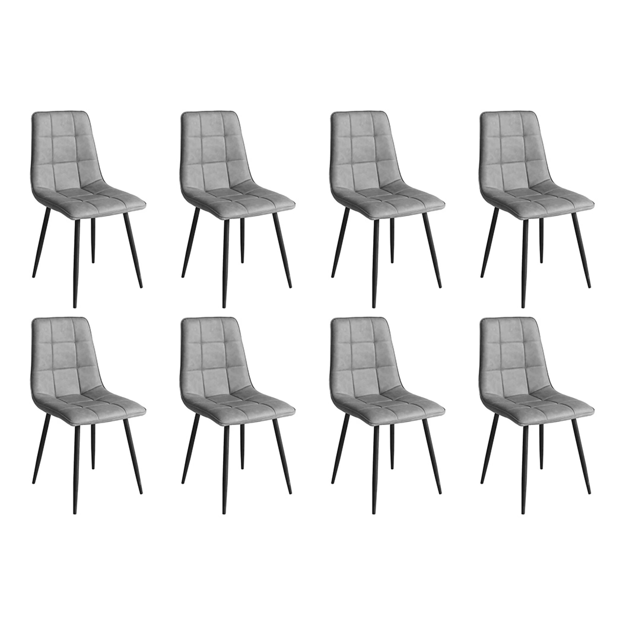 1 Levede 8x Dining Chairs Kitchen Chair Lounge Room Padded Seat PU Faux Leather, 1 of 8