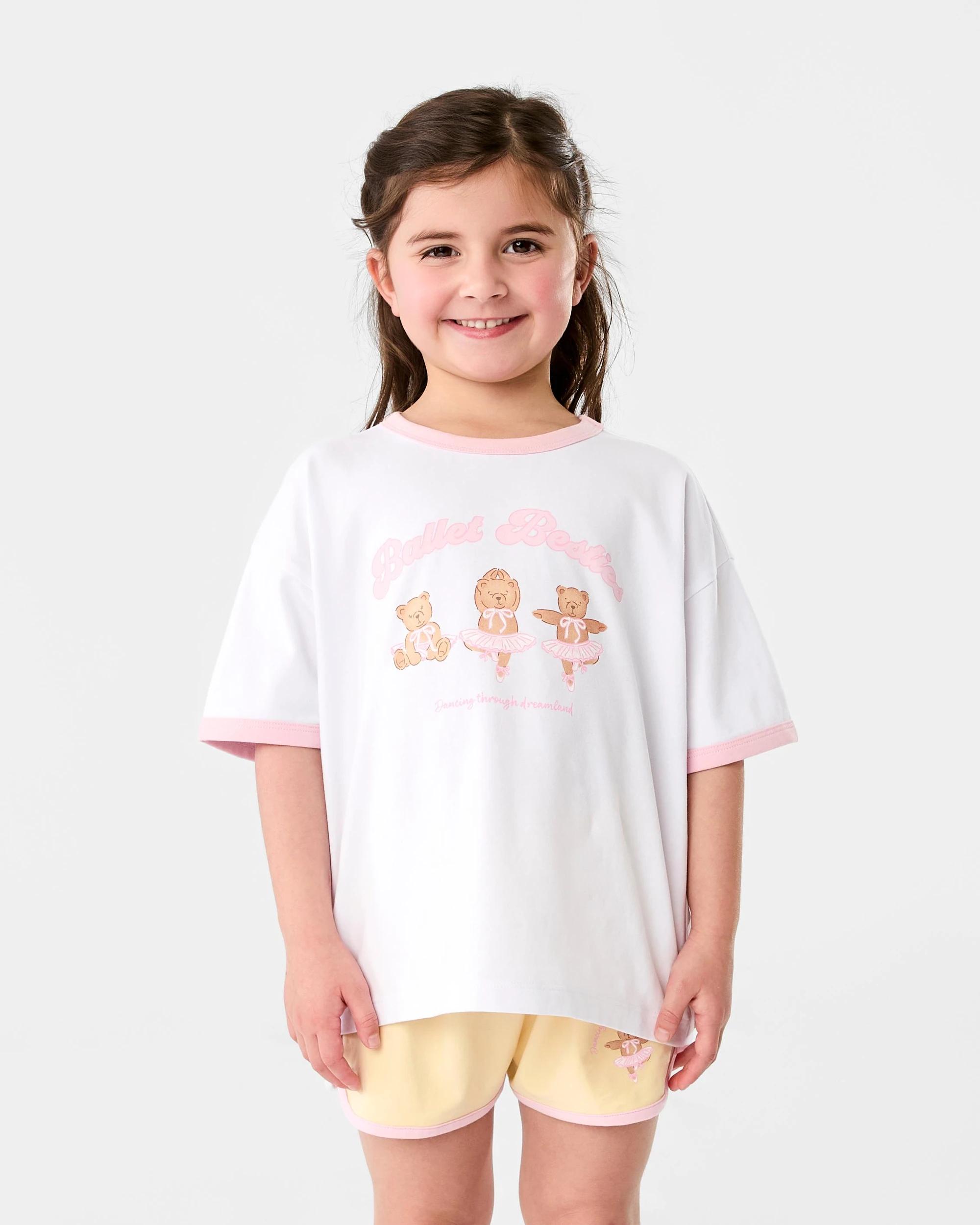 1 Short Sleeve Lounge Pyjama Set Wht Bestie, 1 of 10