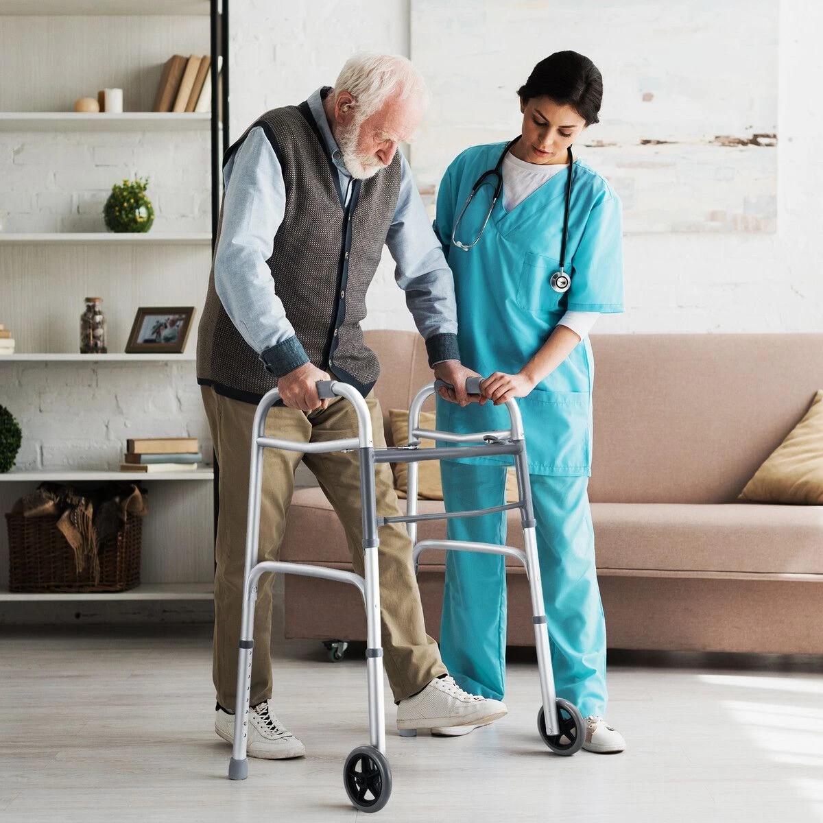 2 LUXSUITE 3 IN 1 Folding Walker Medical Aid Elderly Mobility, 2 of 4