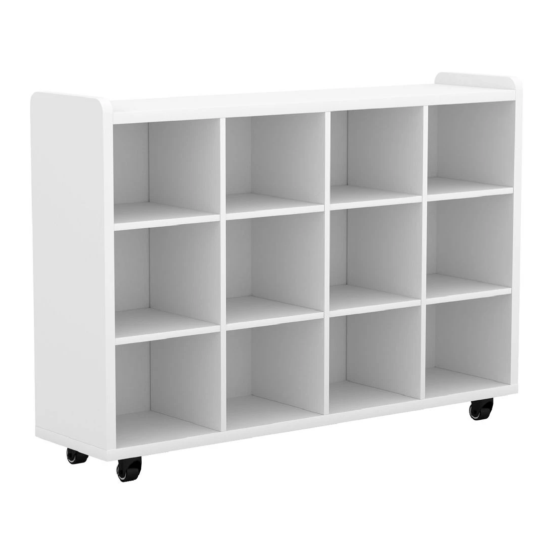 1 Young Kids Educational 12 Cube Mobile Storage Unit White, 1 of 4