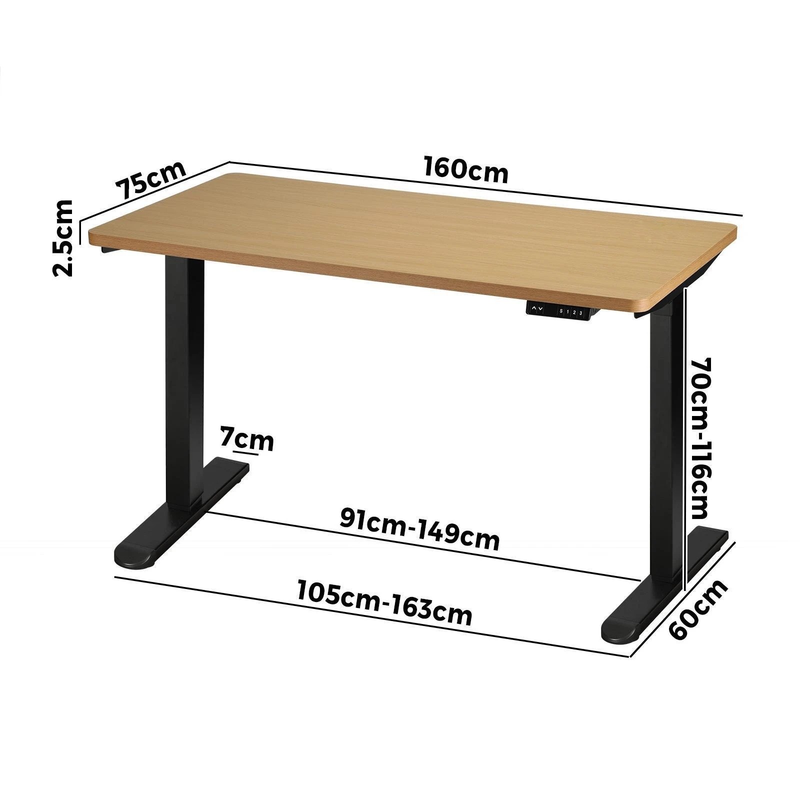 4 Oikiture 160cm Electric Standing Desk Single Motor
 - Multi, 4 of 4