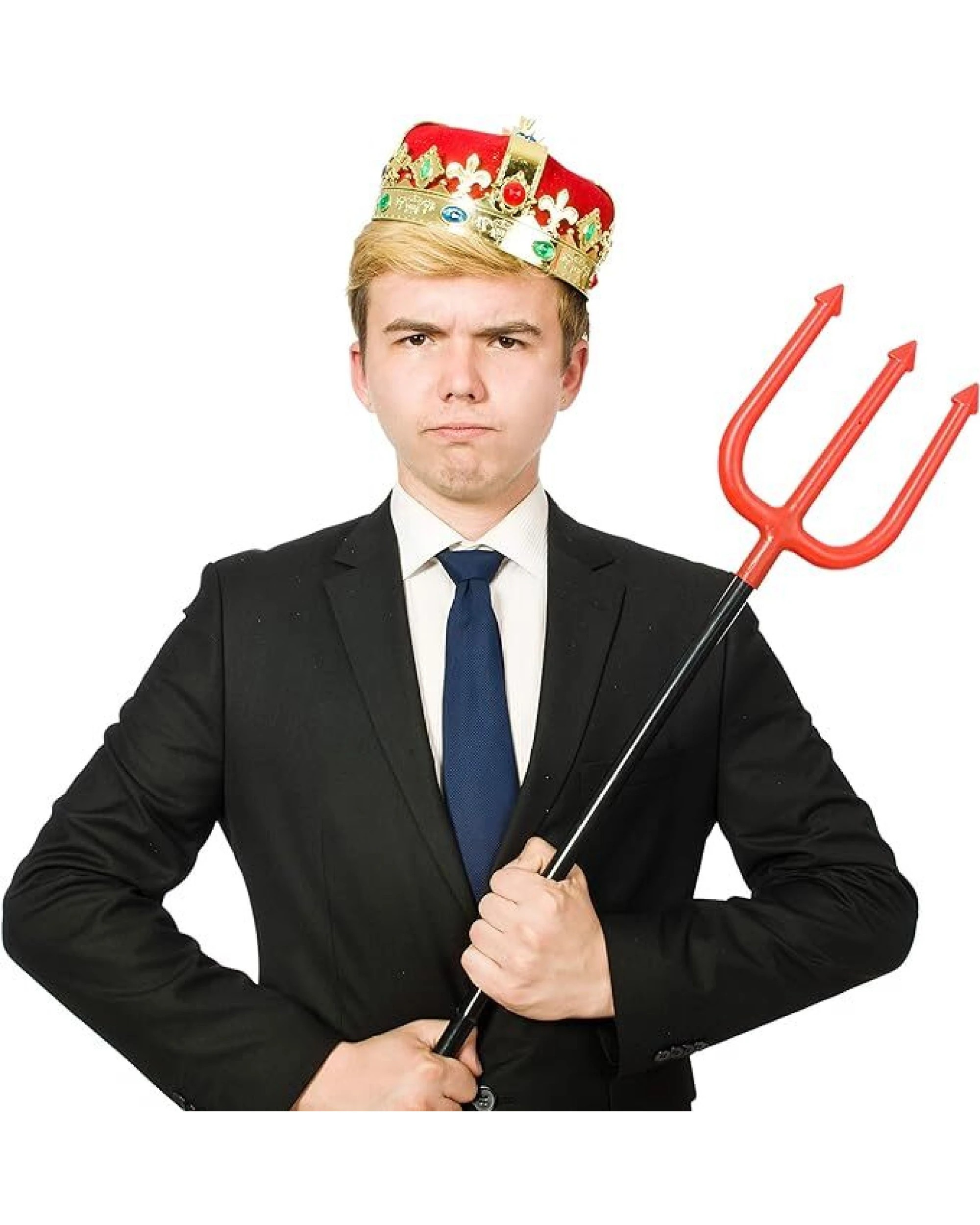 4 Br Costumes King Hat Crown Costume Halloween Prince Party Dress Soft Regal Jeweled Cap, 4 of 5