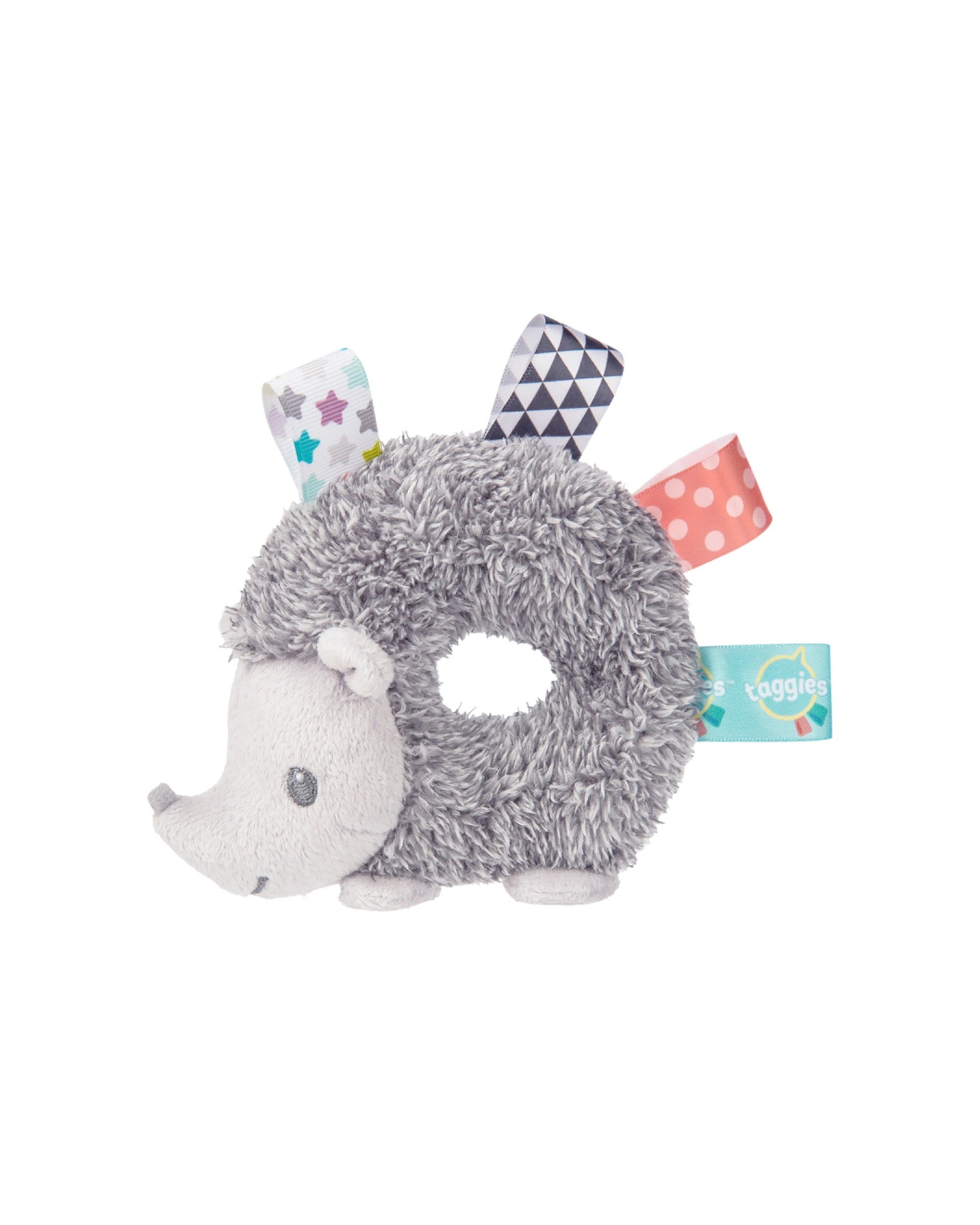 1 Mary Meyer Taggies Heather Hedgehog Teether Rattle Baby Toy 0 Months - Grey, 1 of 5