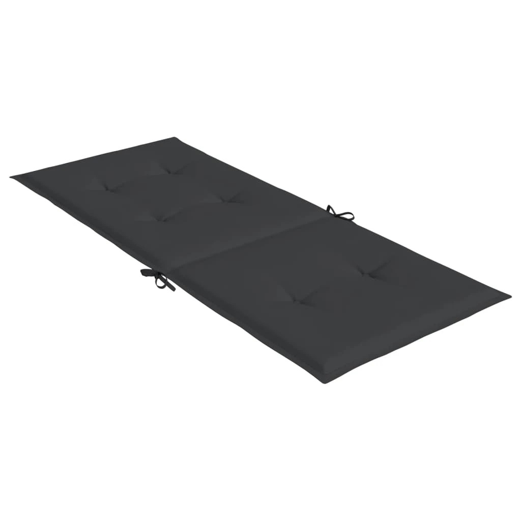 4 vidaXL Garden Highback Chair Cushions 6 Pcs Fabric - Black, 4 of 7