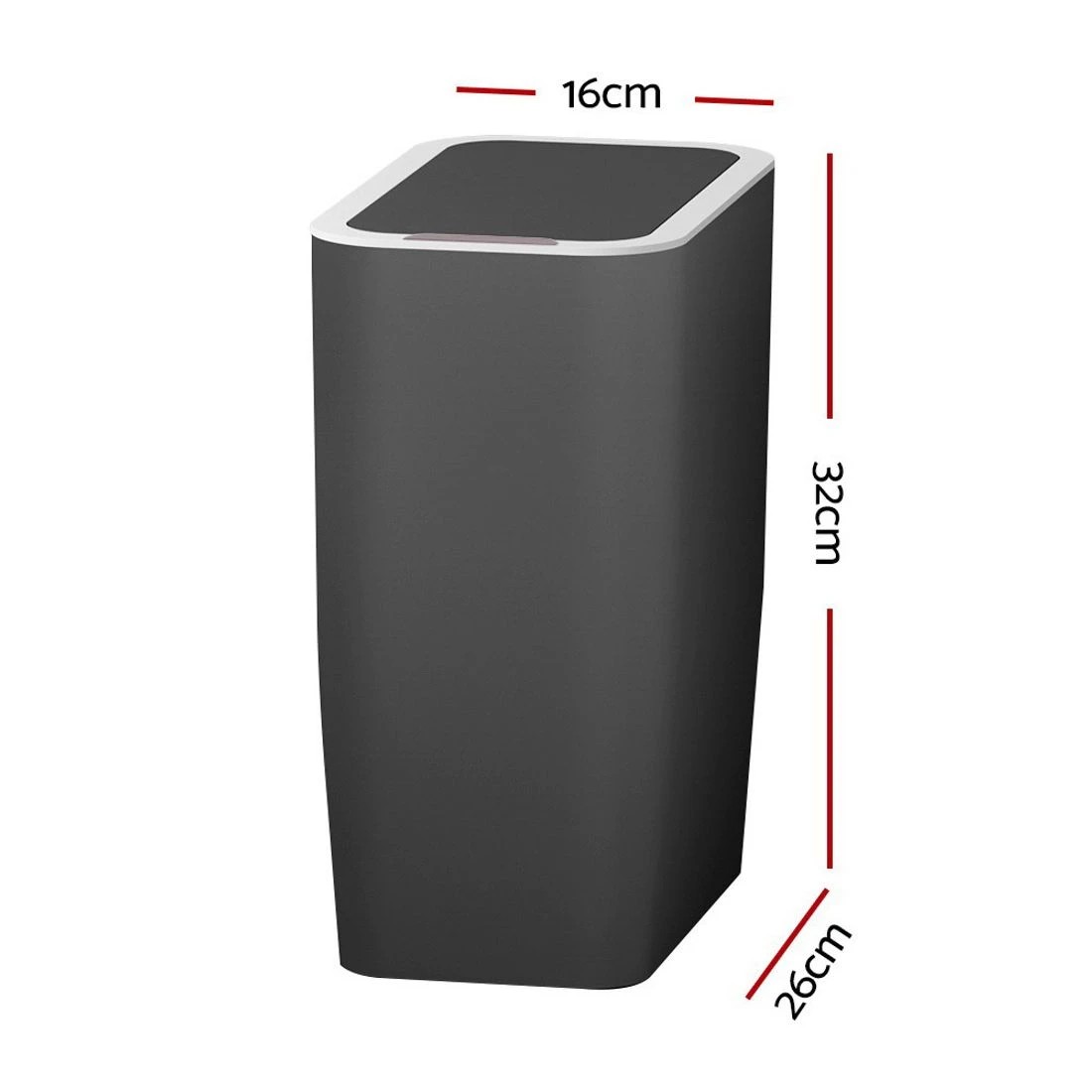 2 Devanti 9L Motion Sensor Bin Rubbish Automatic - Black, 2 of 4