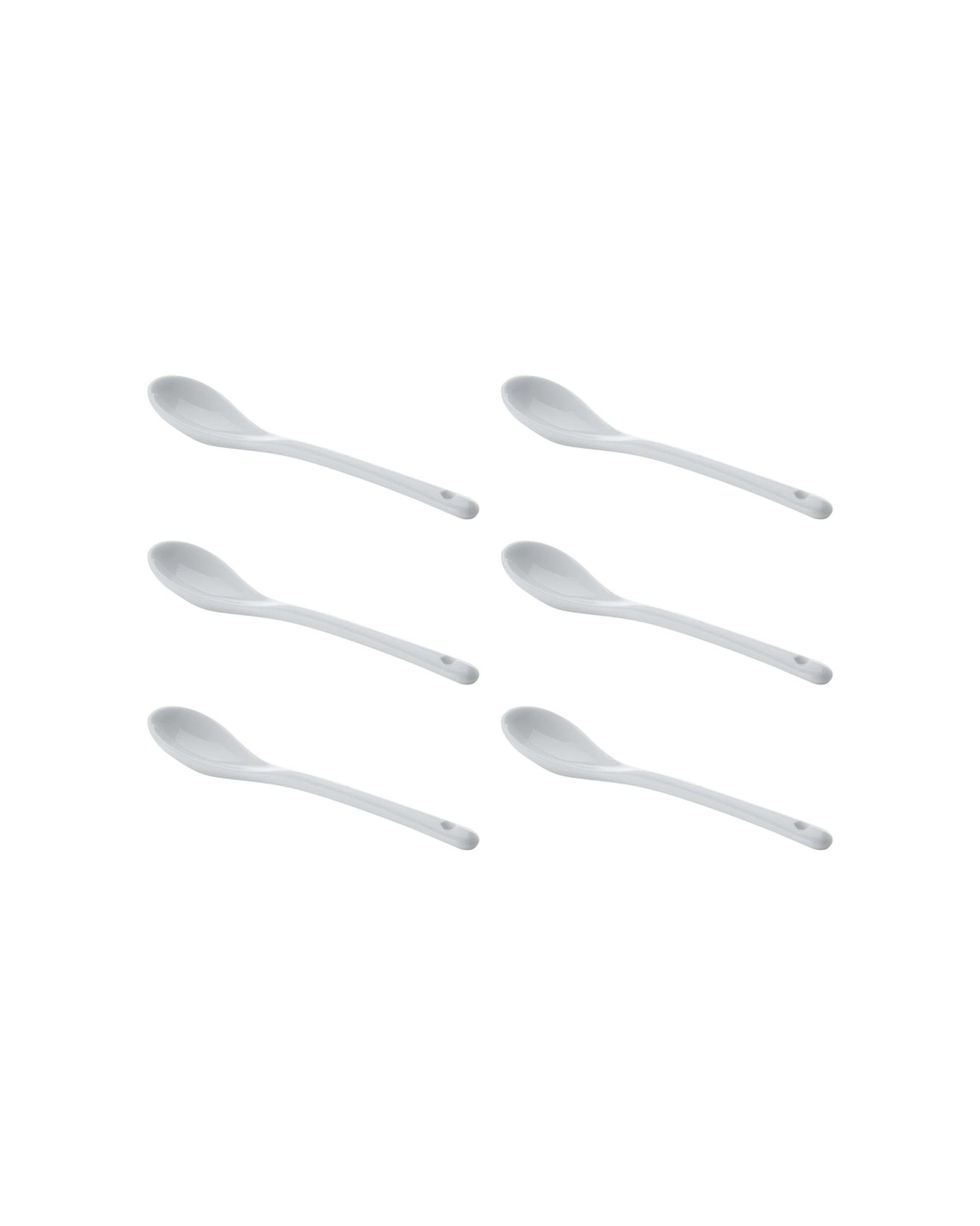 1 Maxwell & Williams 6PK White Basics Porcelain Classic Sugar Spoon Set - White, 1 of 1