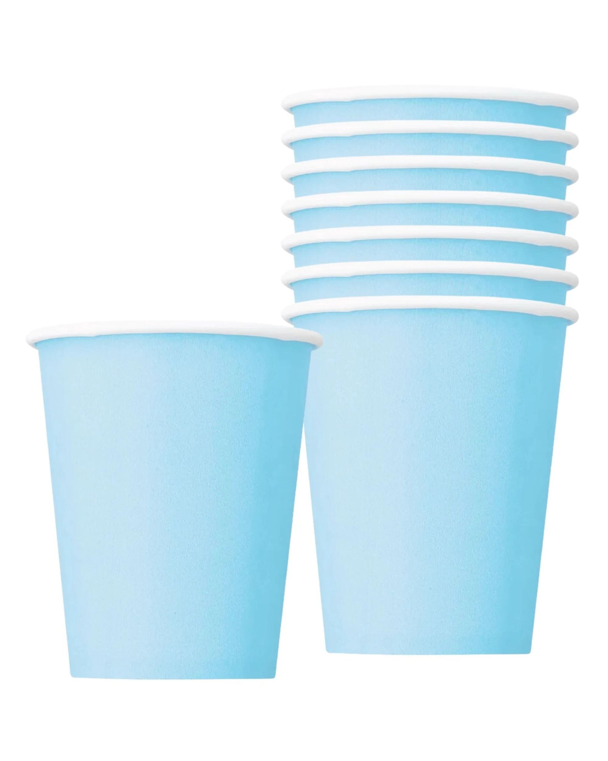 1 Unique Powder Blue Paper Cups Pack of 8 - Light Blue, 1 of 1