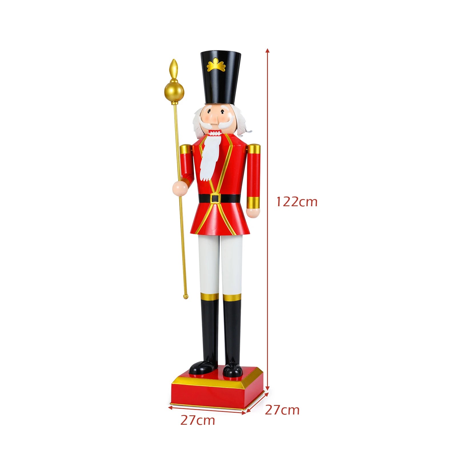 1 Costway 2PCS 122cm Christmas Nutcracker Figure Xmas Indoor Outdoor Festival Decoration, 1 of 2