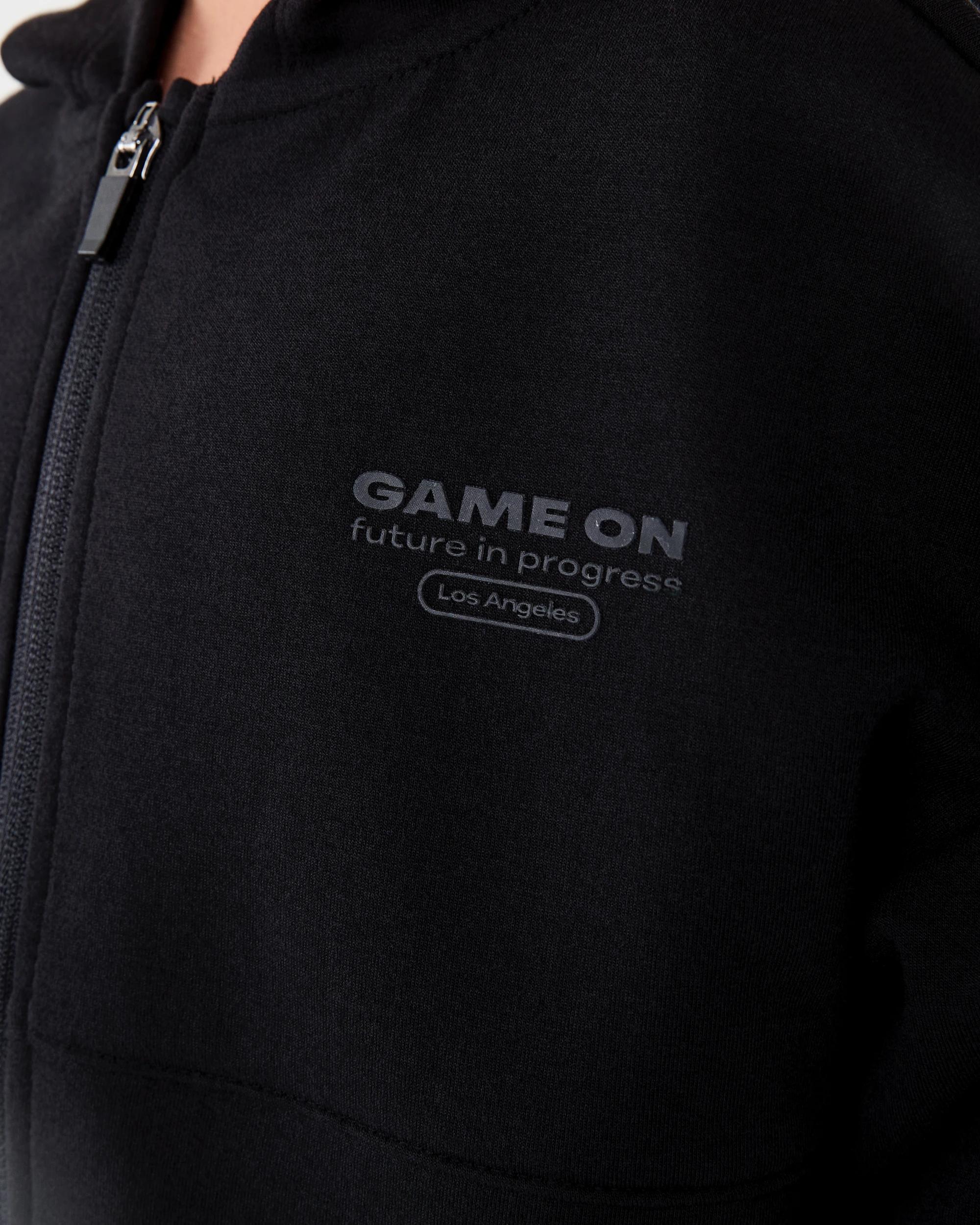 6 Zip Through Hoodie Black, 6 of 10